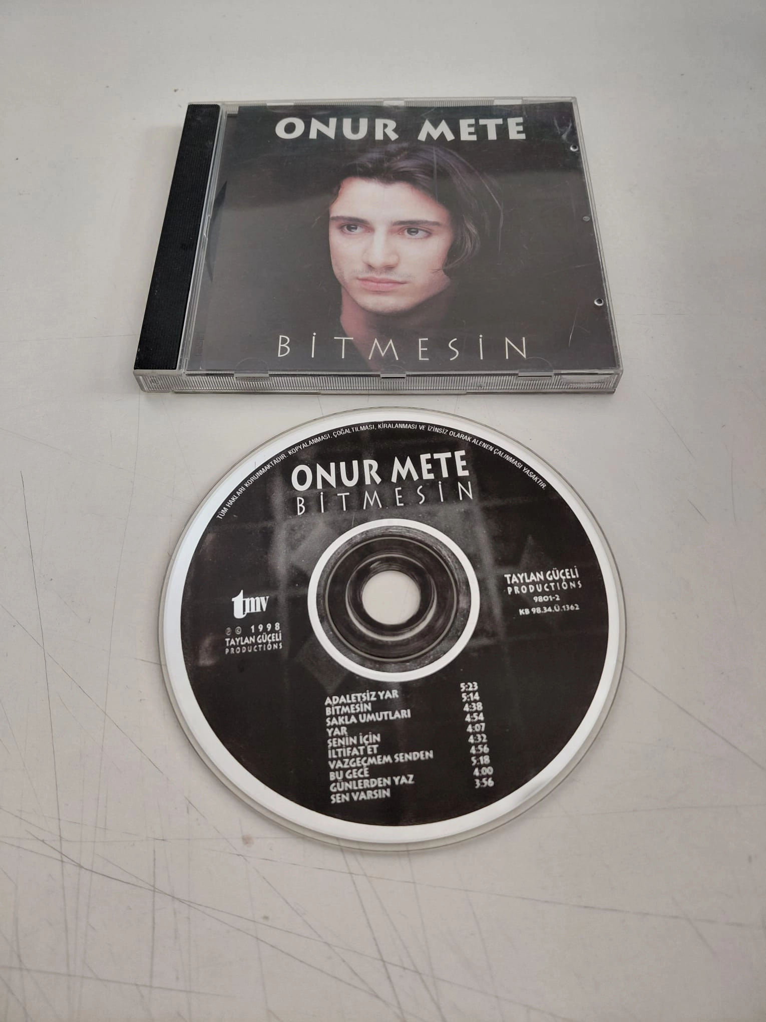 Onur Mete  – Bitmesin - 1998  Türkiye  Basım -  CD  Albüm-2.el
