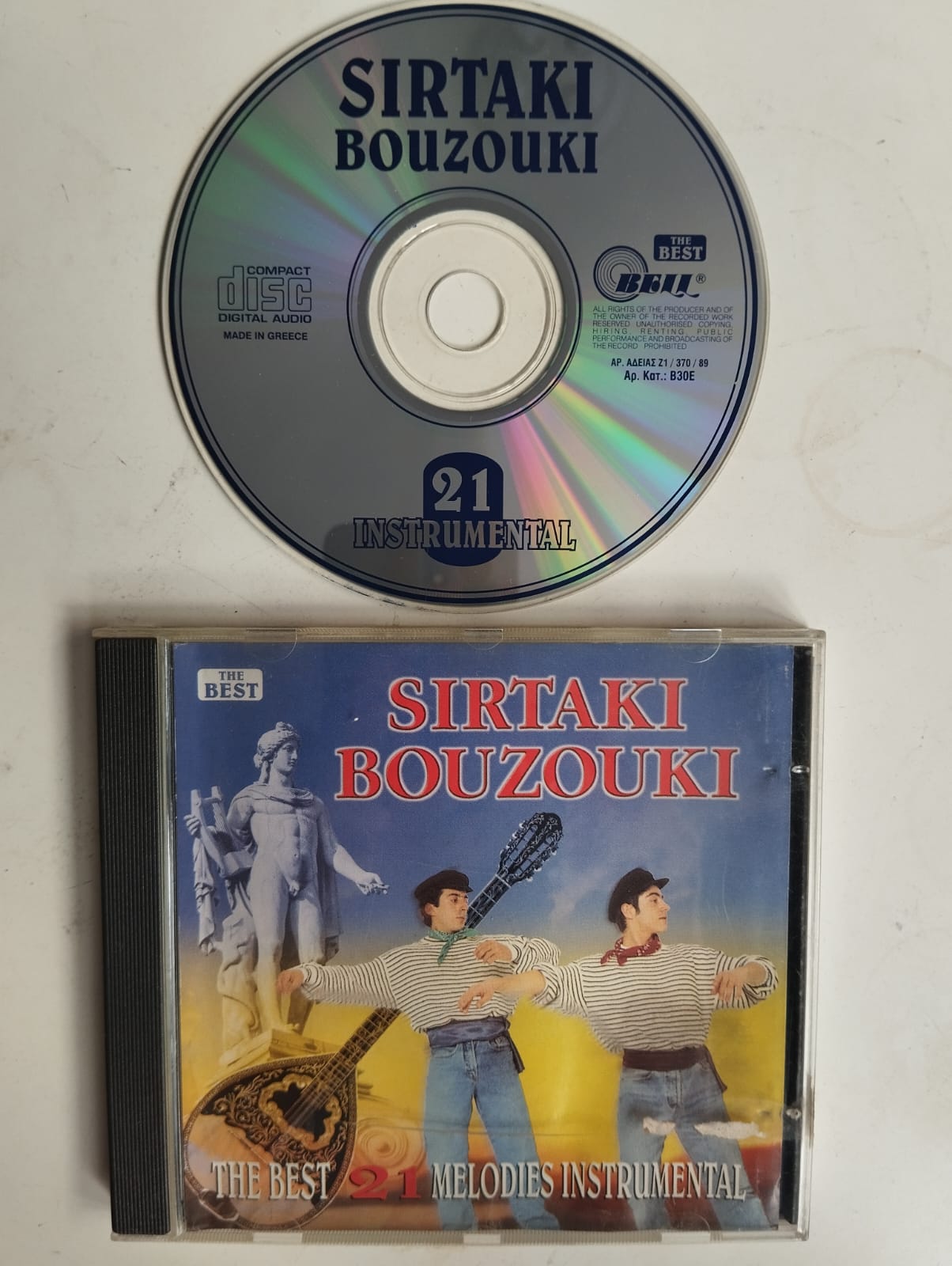 SIRTAKI BOUZOUKI – The Best 21 Melodies Instrumental  - Yunanistan Basım - 2. El CD Albüm