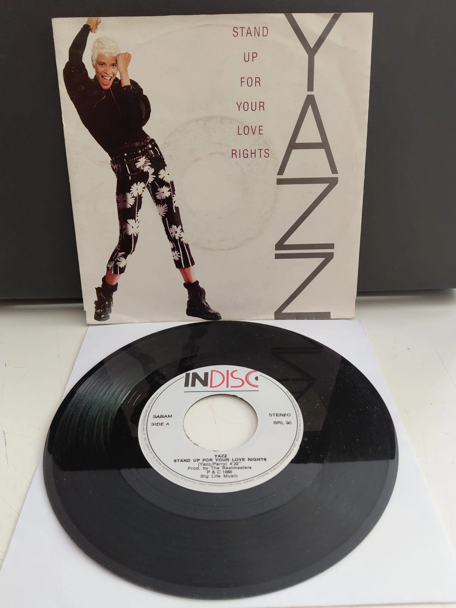 Yazz – Stand Up For Your Love Rights - 1988 Belçika Basım 45lik Plak-2.el