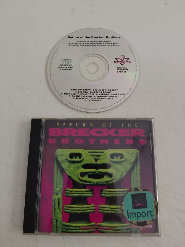 The Brecker Brothers ‎– Return Of The Brecker Brothers - 1992  Amerika Basım CD Albüm-2.el