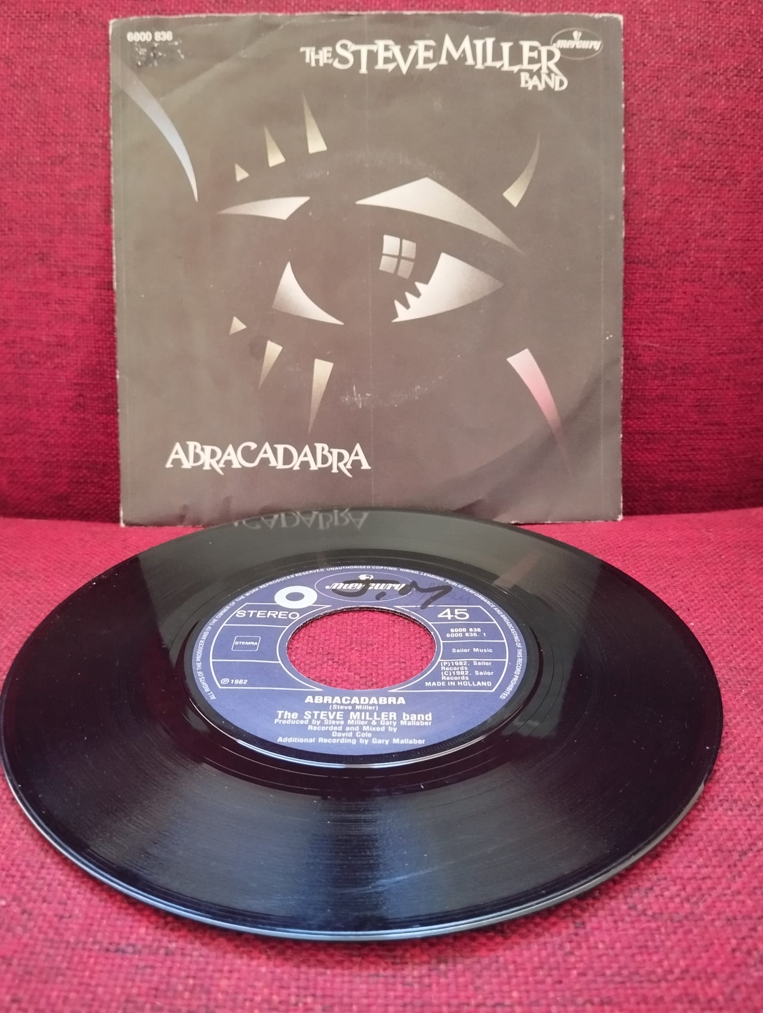 The Steve Miller Band  – Abracadabra / Baby Wanna Dance  - 1982 Hollanda  Basım 45 LİK PLAK-2.el