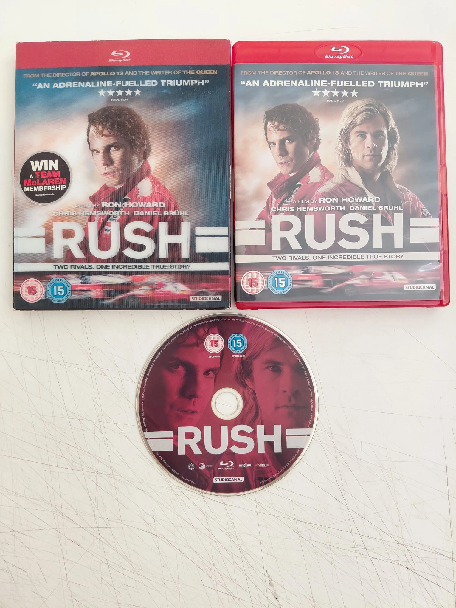RUSH  - Chris Hemsworth /Daniel brühl  -  Blu-ray Film(Türkçe altyazı yoktur)-2.el