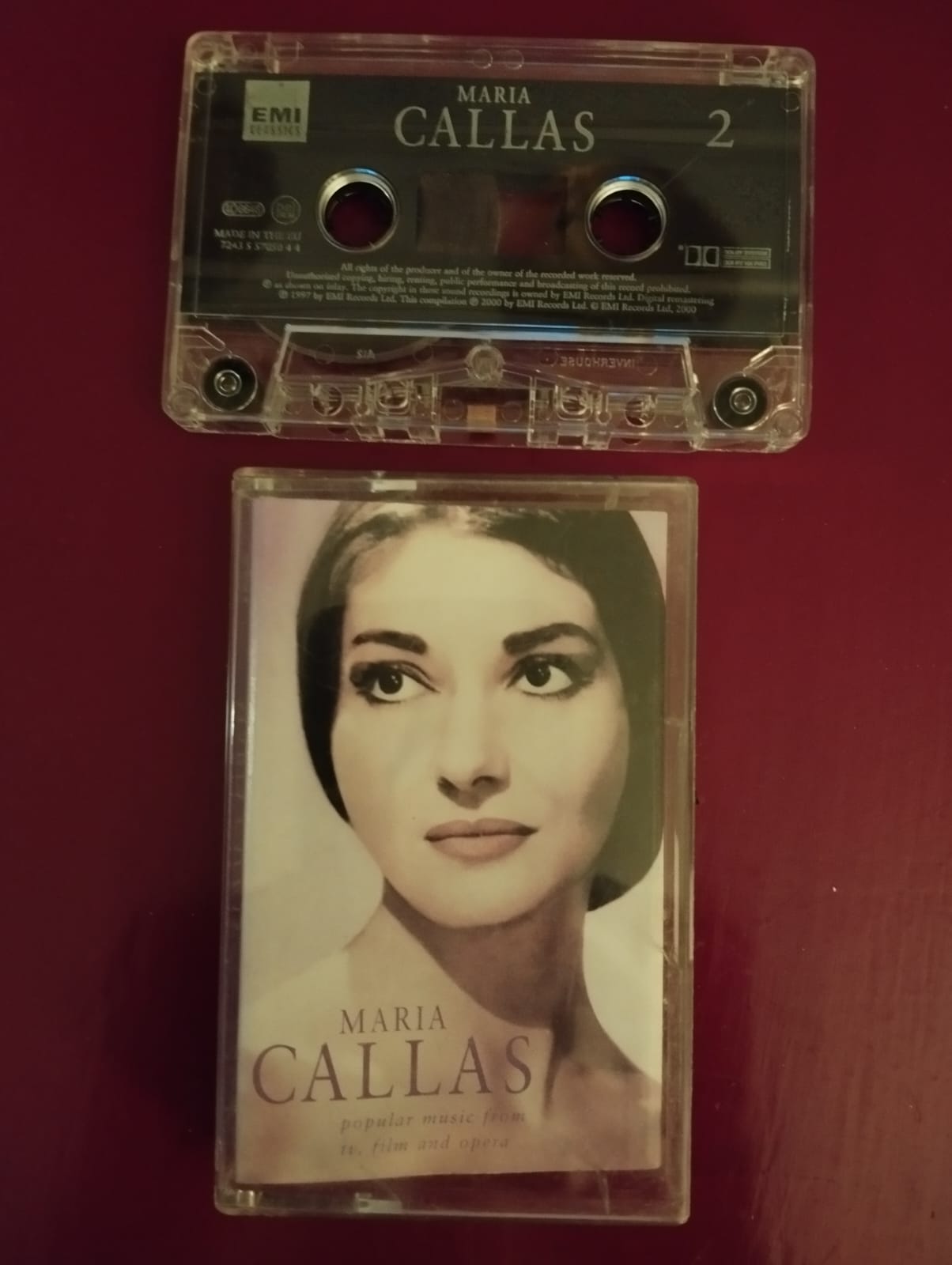 Maria Callas – Popular Music From TV, Film And Opera - 2000 Avrupa Basım 2. El Kaset Albüm