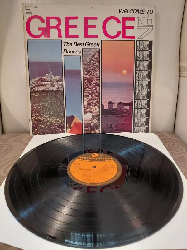 Welcome To Greece No 7 -  The Best Greek Dances - 1976  Yunanistan Basım LP Plak Albüm-2.el