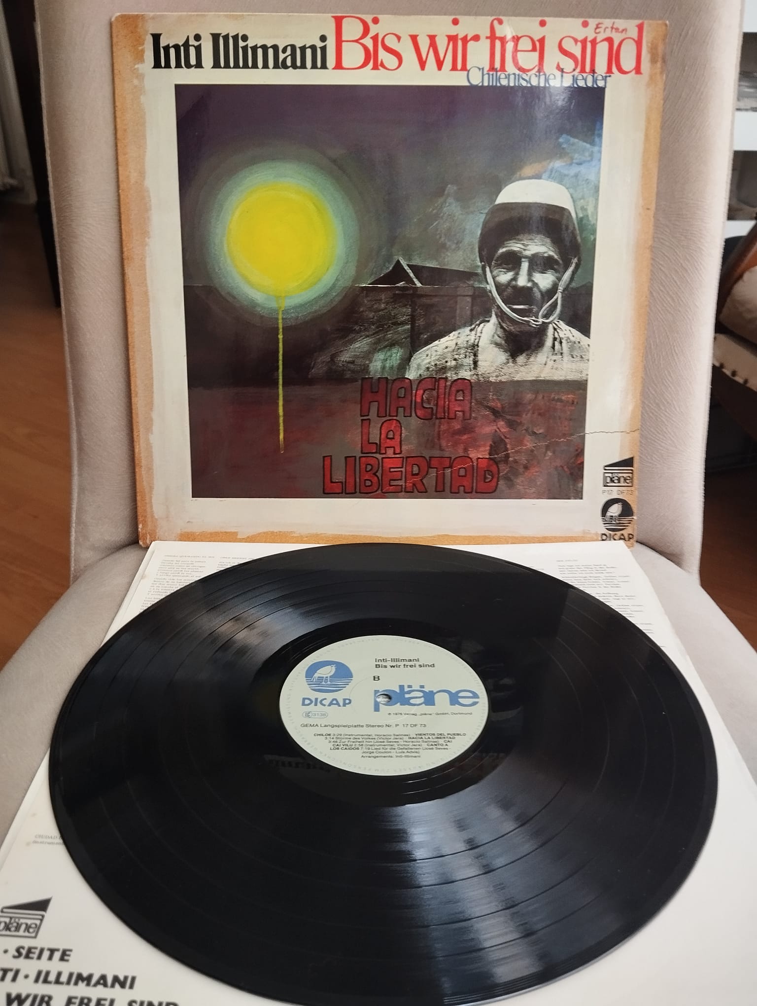 Inti Illimani – Bis Wir Frei Sind = Hacia La Libertad - 1986 Almanya Basım - 33 lük LP Plak-2.EL