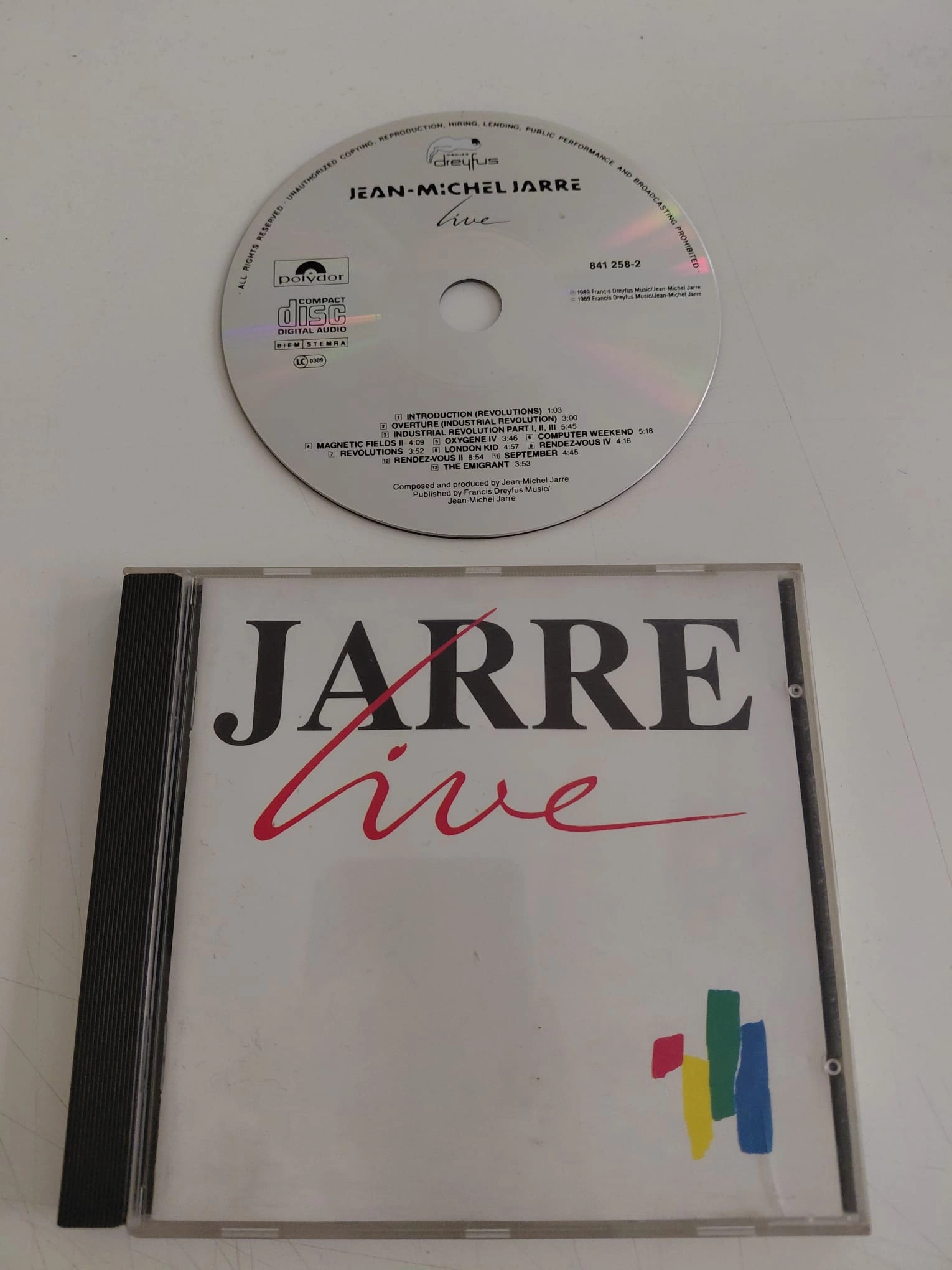 Jarre – Jarre Live - 1989 İngiltere Basım - CD Albüm-2.el