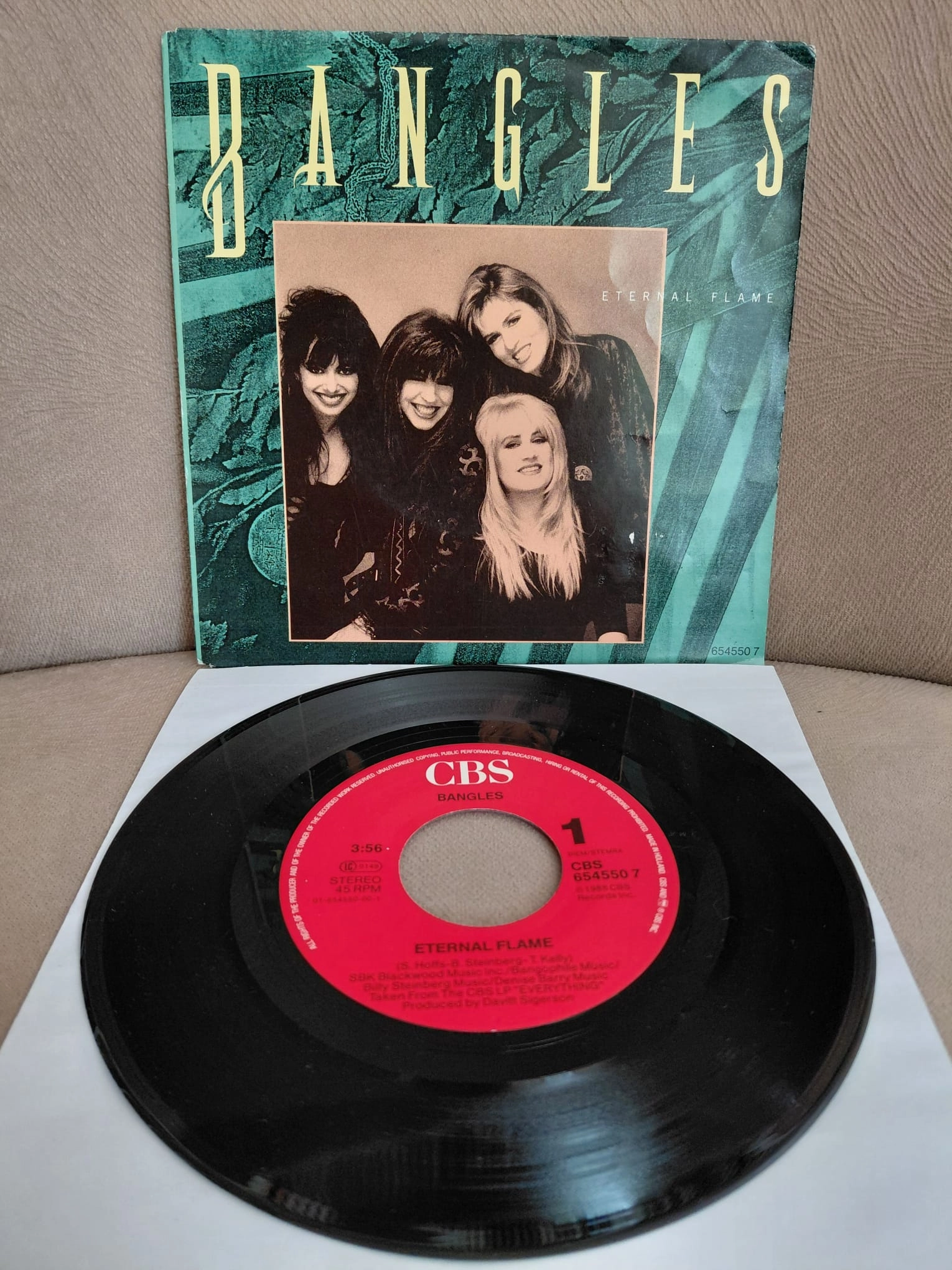 Bangles  –  Eternal Flame - 1989  Hollanda Basım 45’lik  Plak-2.el