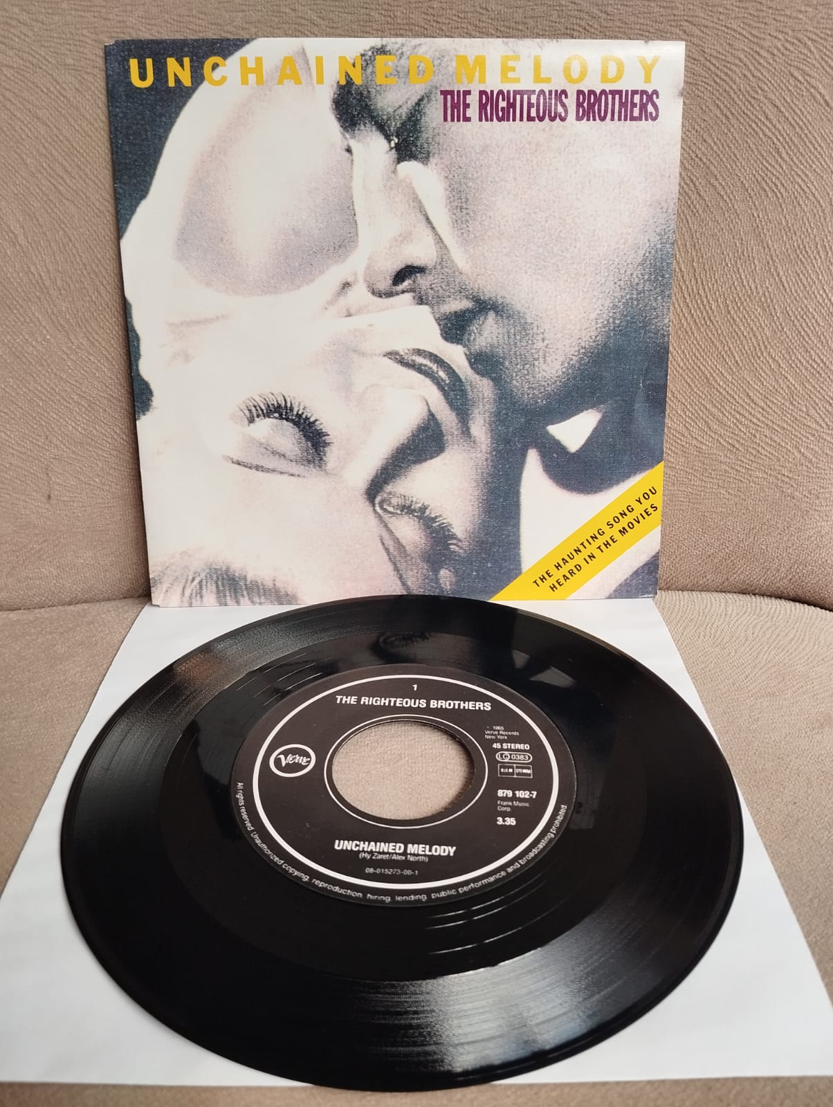 The Righteous Brothers – Unchained Melody  - 1990  Avrupa Basım 45 lik Plak