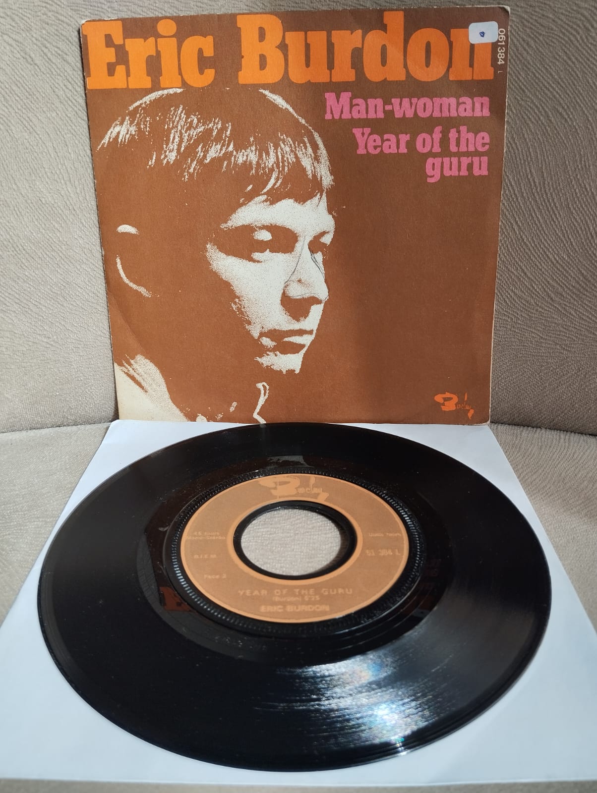 Eric Burdon – Man-Woman  / Year Of The Guru - 1970 Fransa Basım 45 lik Plak-2.el