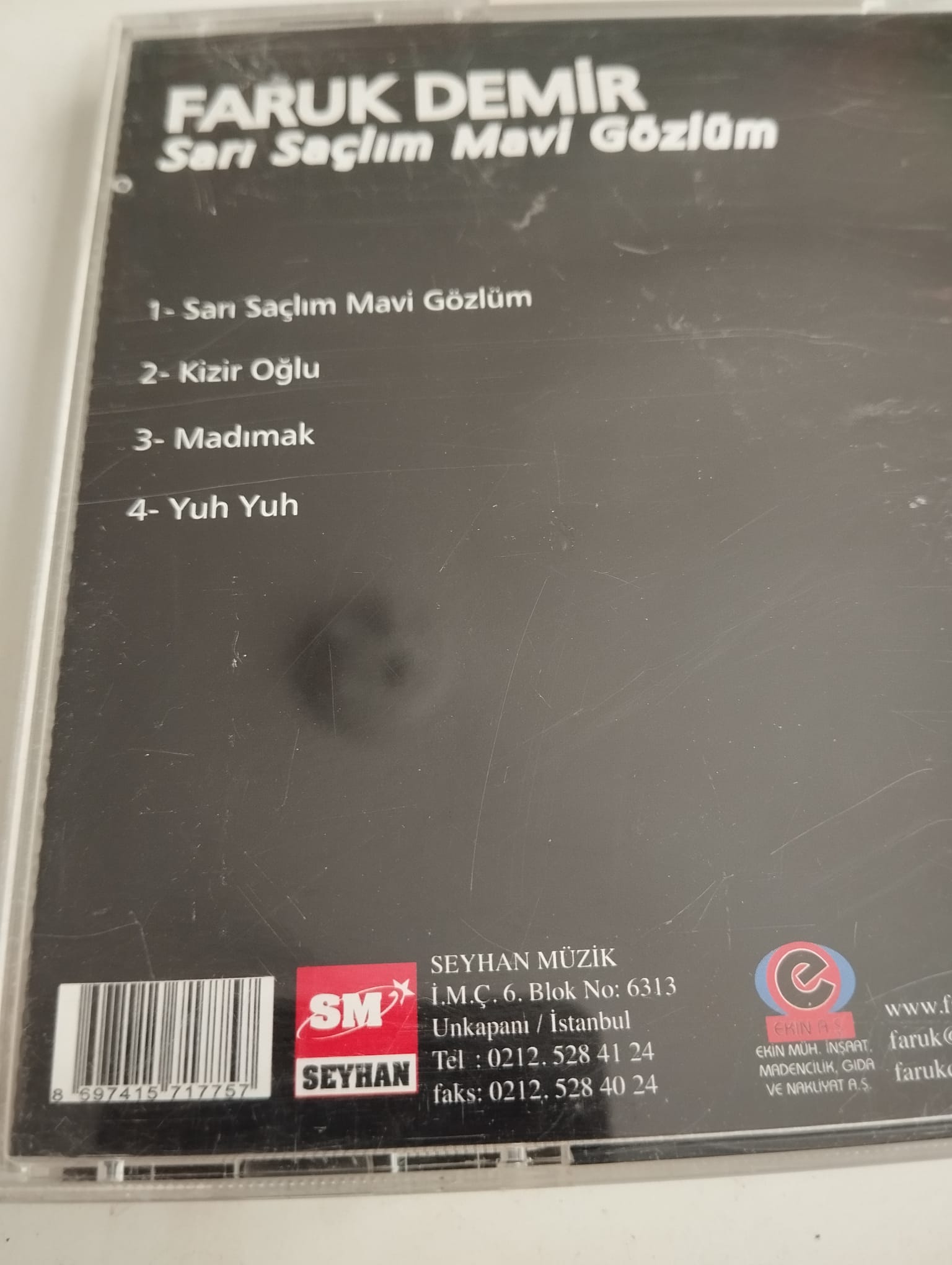Faruk Demir / Sarı Saçlım Mavi Gözlüm  -  Türkiye Basım  2. El  CD  Albüm /İthaflı İmzalı