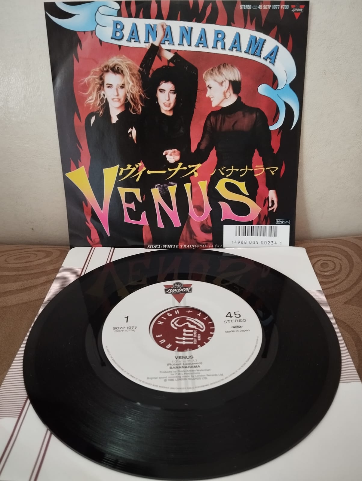 Bananarama ‎–  Venus - 1986 Japonya Basım  45lik Plak-2.El