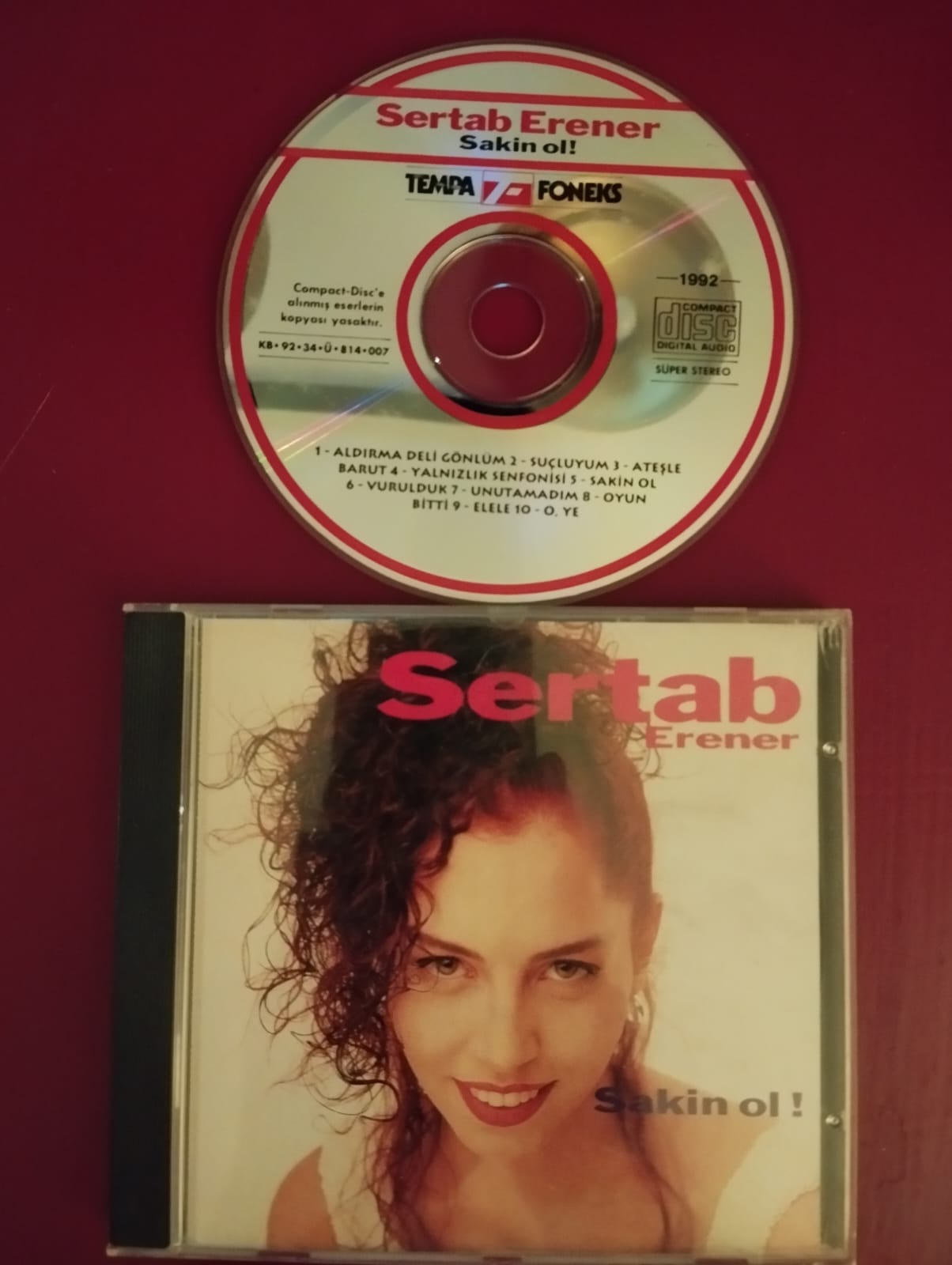 Sertab Erener ‎– Sakin Ol  - 1992 Türkiye  Basım CD  Albüm -2.El