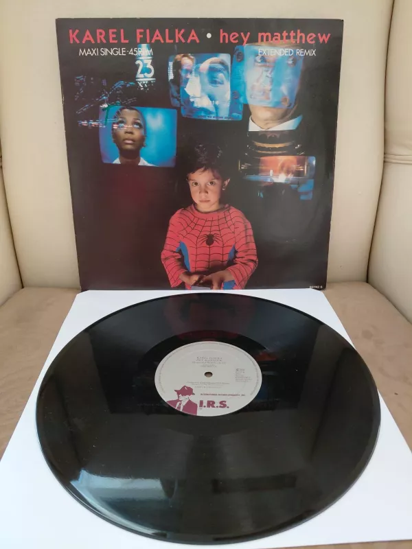 Karel Fialka – Hey Matthew (Extended Remix) - 1987 Avrupa Basım 12’’, 45’lik Plak - Maxi-Single-2.el