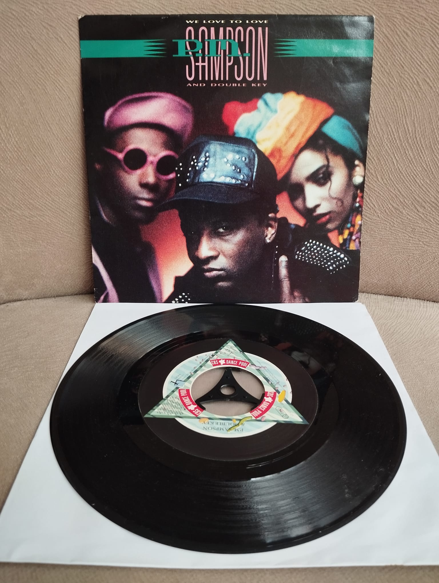 P.M. Sampson And Double Key – We Love To Love - 1990 Almanya Basım 45 LİK PLAK-2.el