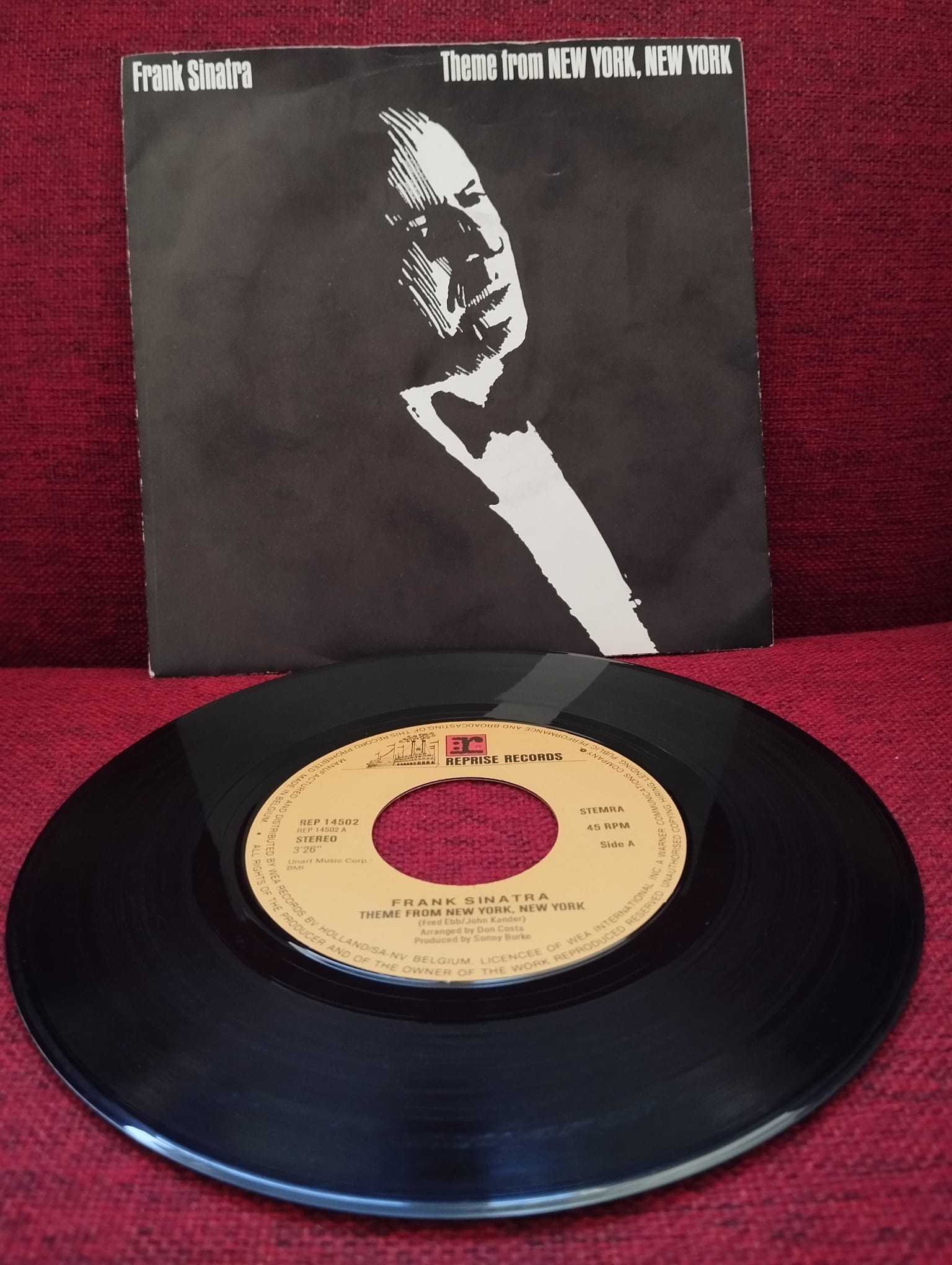 Frank Sinatra – Theme From New York, New York - 1980 Belçika  Basım 45 LİK PLAK-2.el