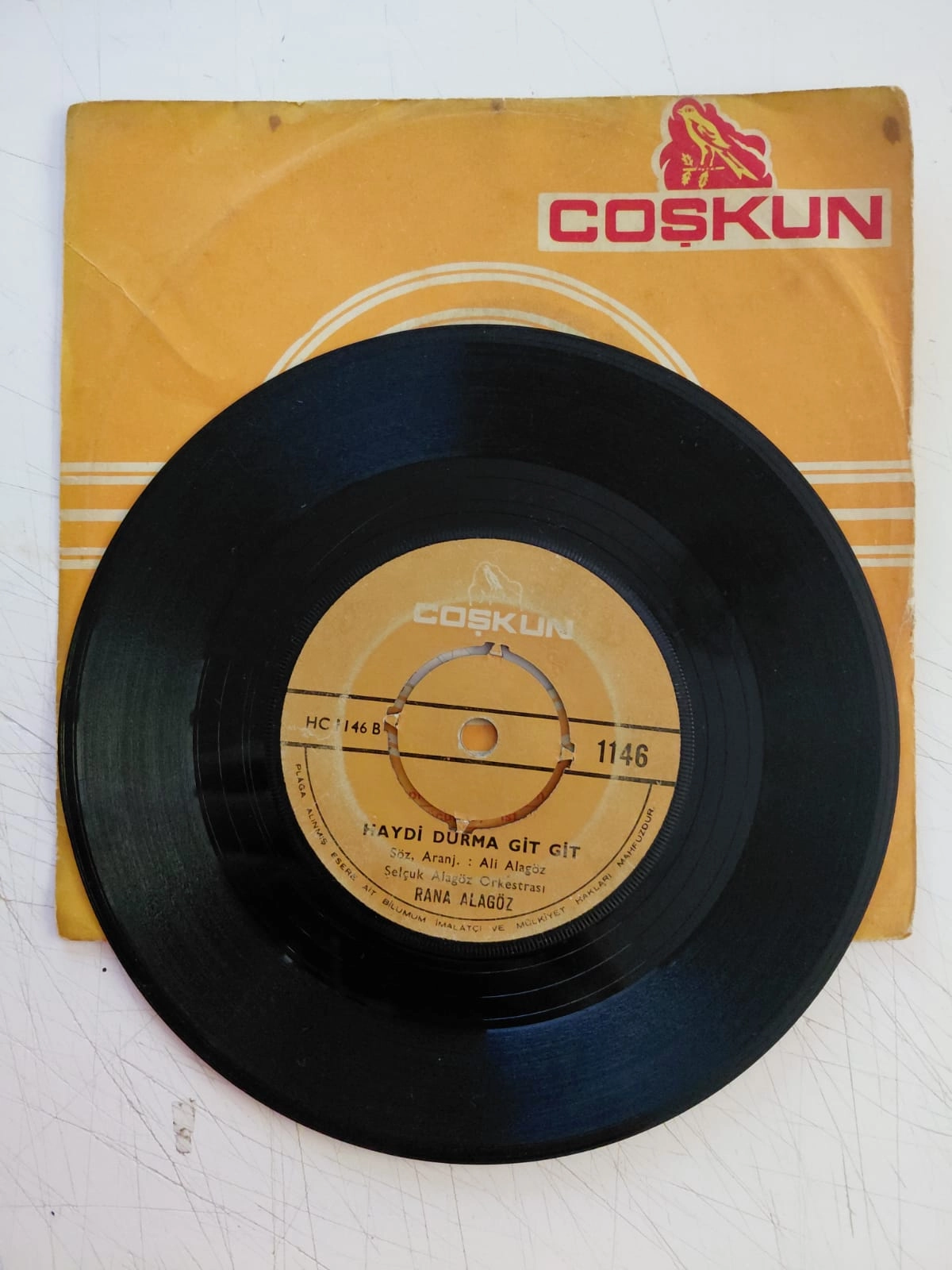 Rana Alagöz ‎– Keklik / Haydi Durma Git Git - 1972 Türkiye Basım 45’lik Plak-2.el