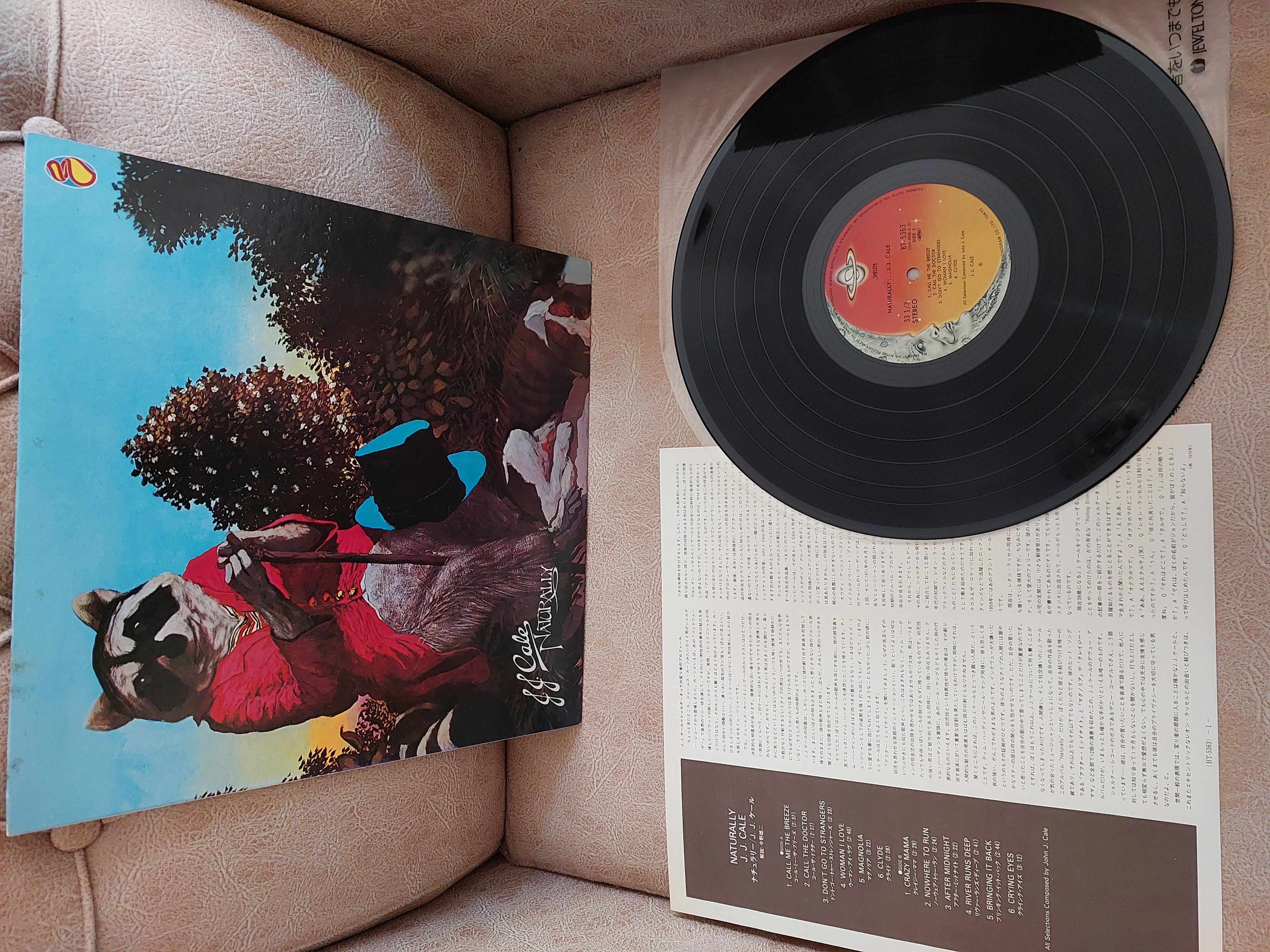 J.J. Cale – Naturally - 1979 Japonya Basım 33 Lük Plak LP Albüm