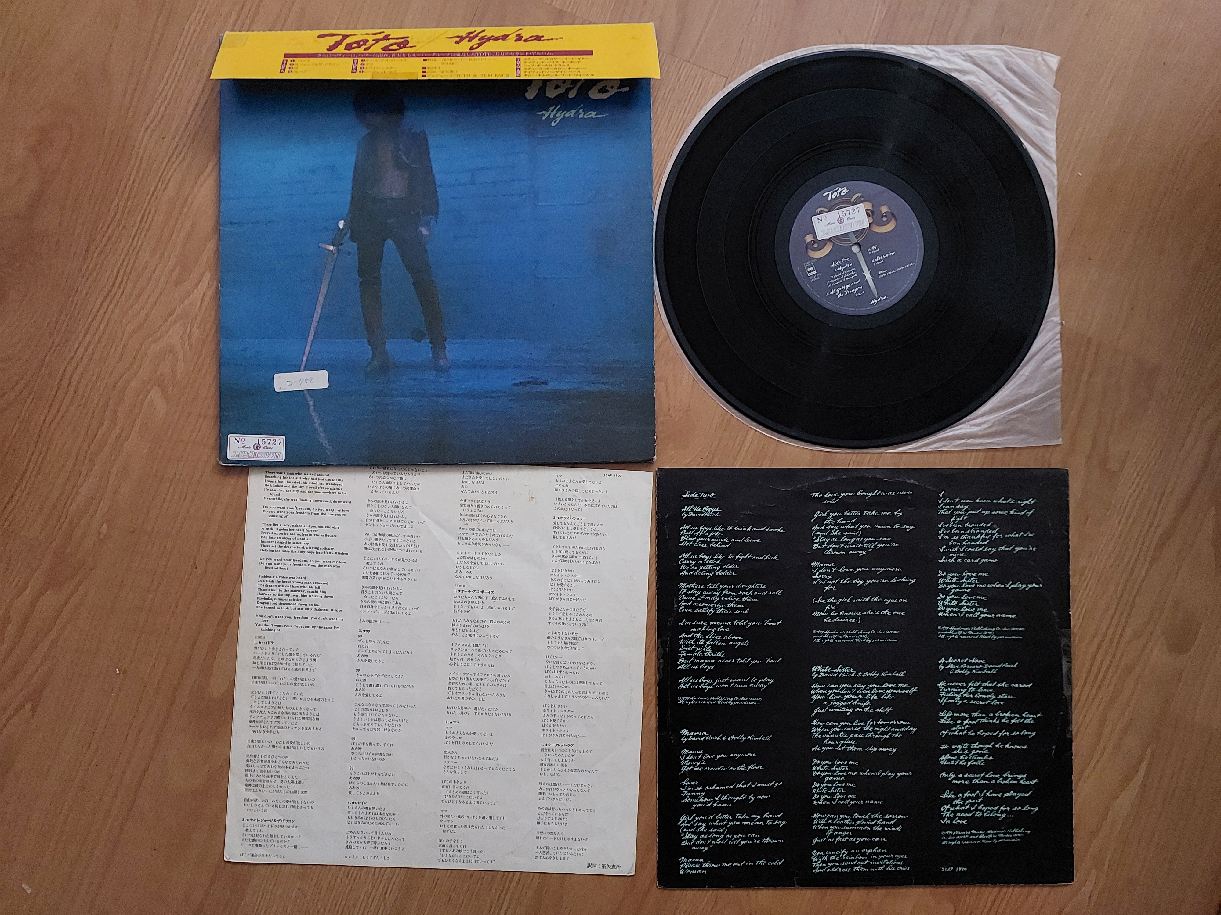 Toto – Hydra - 1979 Japonya Basım 33 Lük LP Albüm Plak