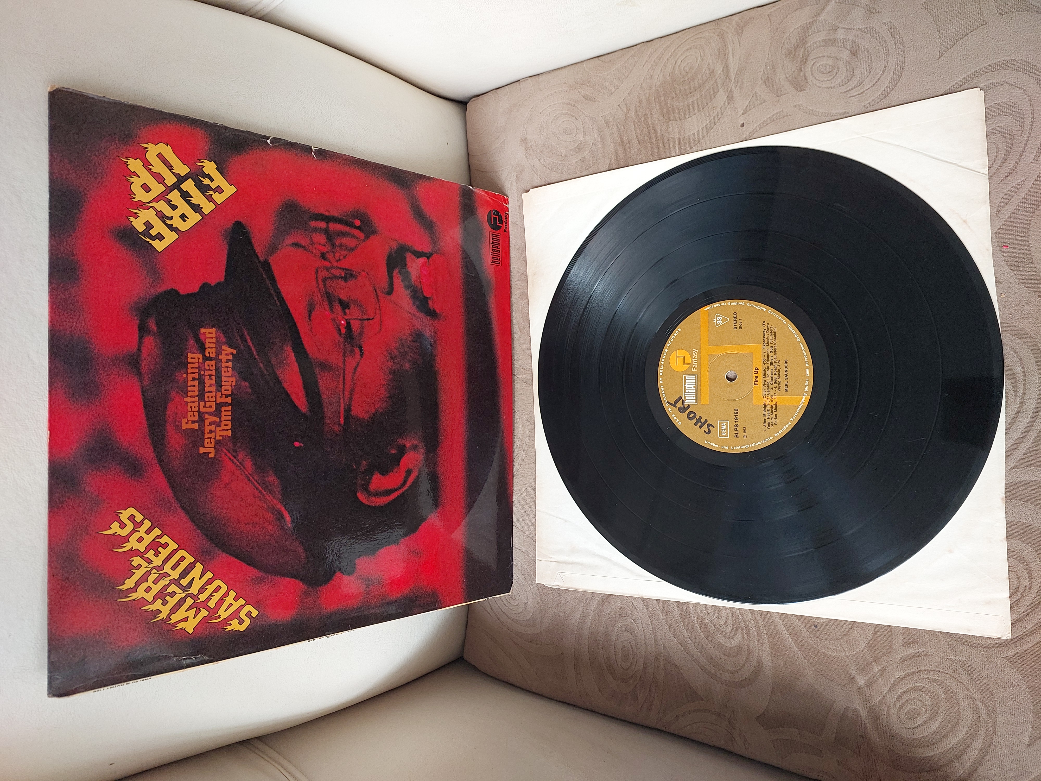 Merl Saunders Featuring Jerry Garcia And Tom Fogerty ‎– Fire Up -1973 Almanya Basım Albüm - LP Plak