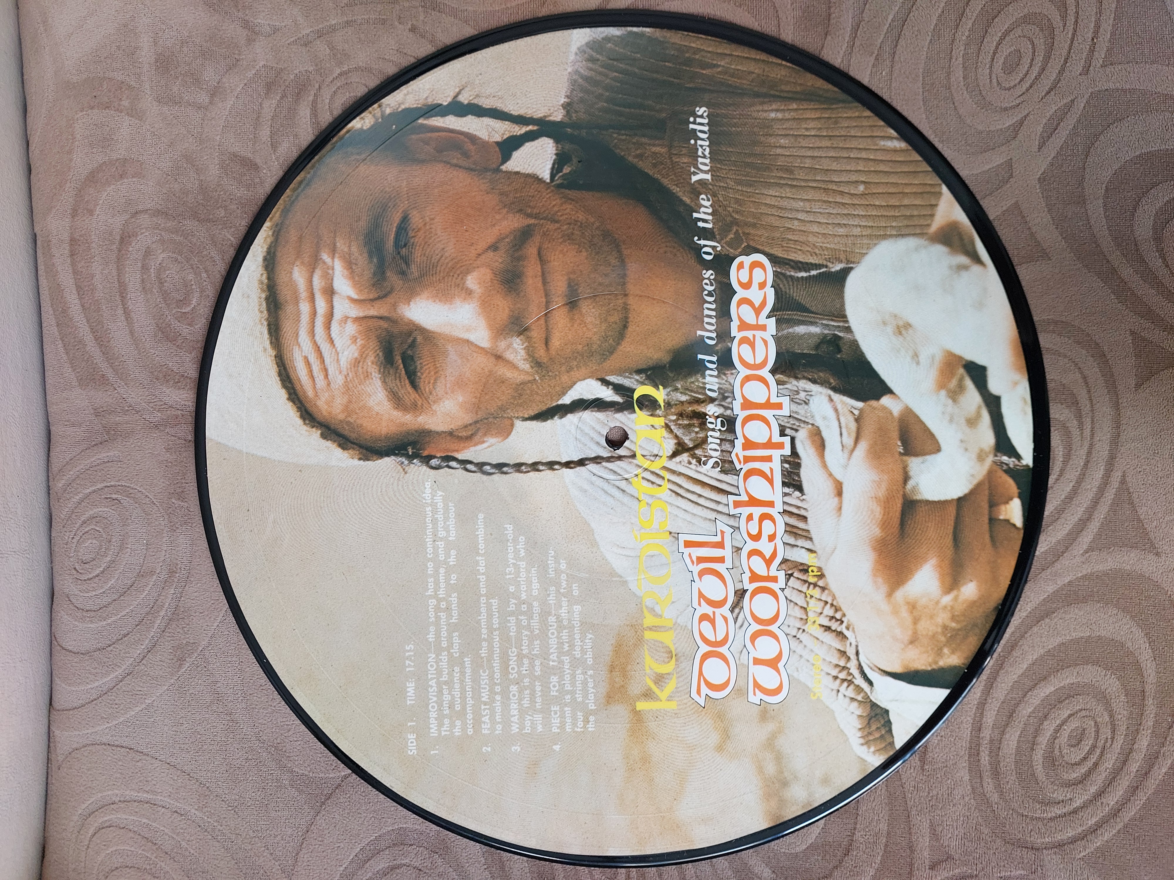Kurdistan Devil Worshippers  ( Yezidi Müzikleri)- Avustralya Dönem Basım Çok Nadir Picture Disc - LP Plak