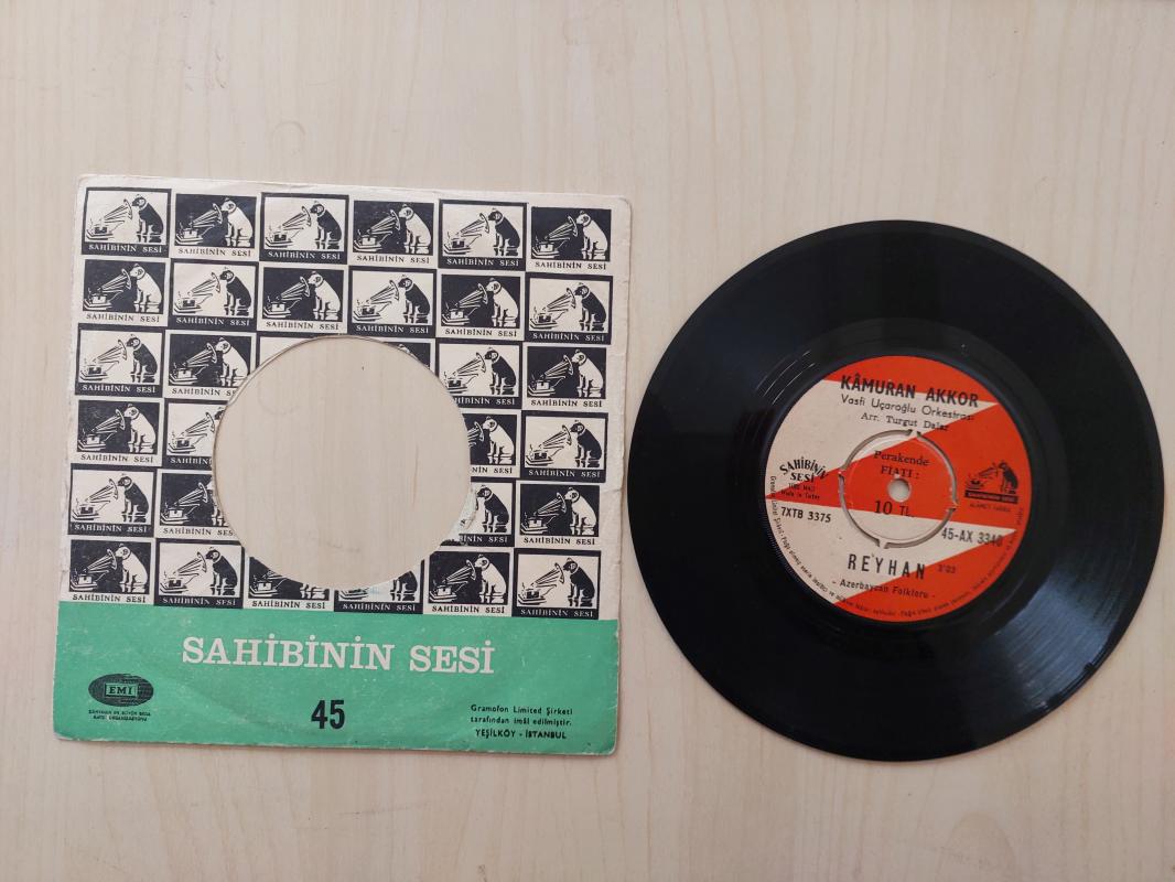 Kamuran Akkor – Reyhan / Lâleler - 1969 Türkiye Basım 45 Lik Plak-2.el