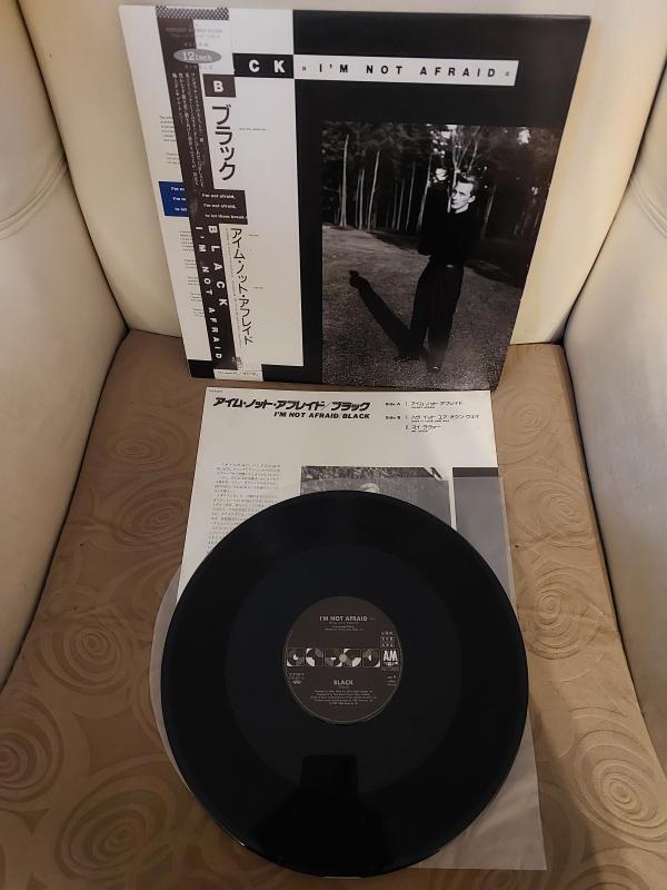 Black  – I’m Not Afraid - 1988 Japonya Basım Maxi 45 Lik Plak -Obi’li