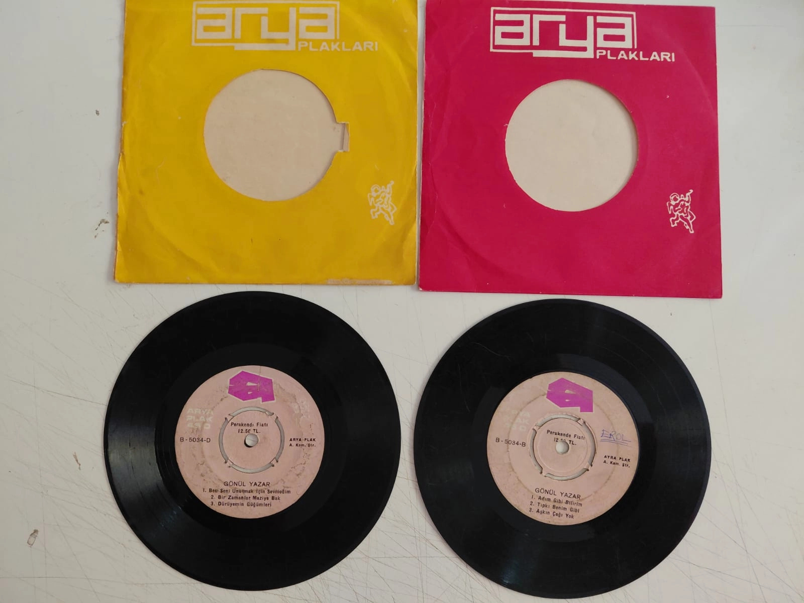 Gönül Yazar – Aranjmanlar - Alaturkalar - 1971 Türkiye Basım 2xEP Plak-2.el