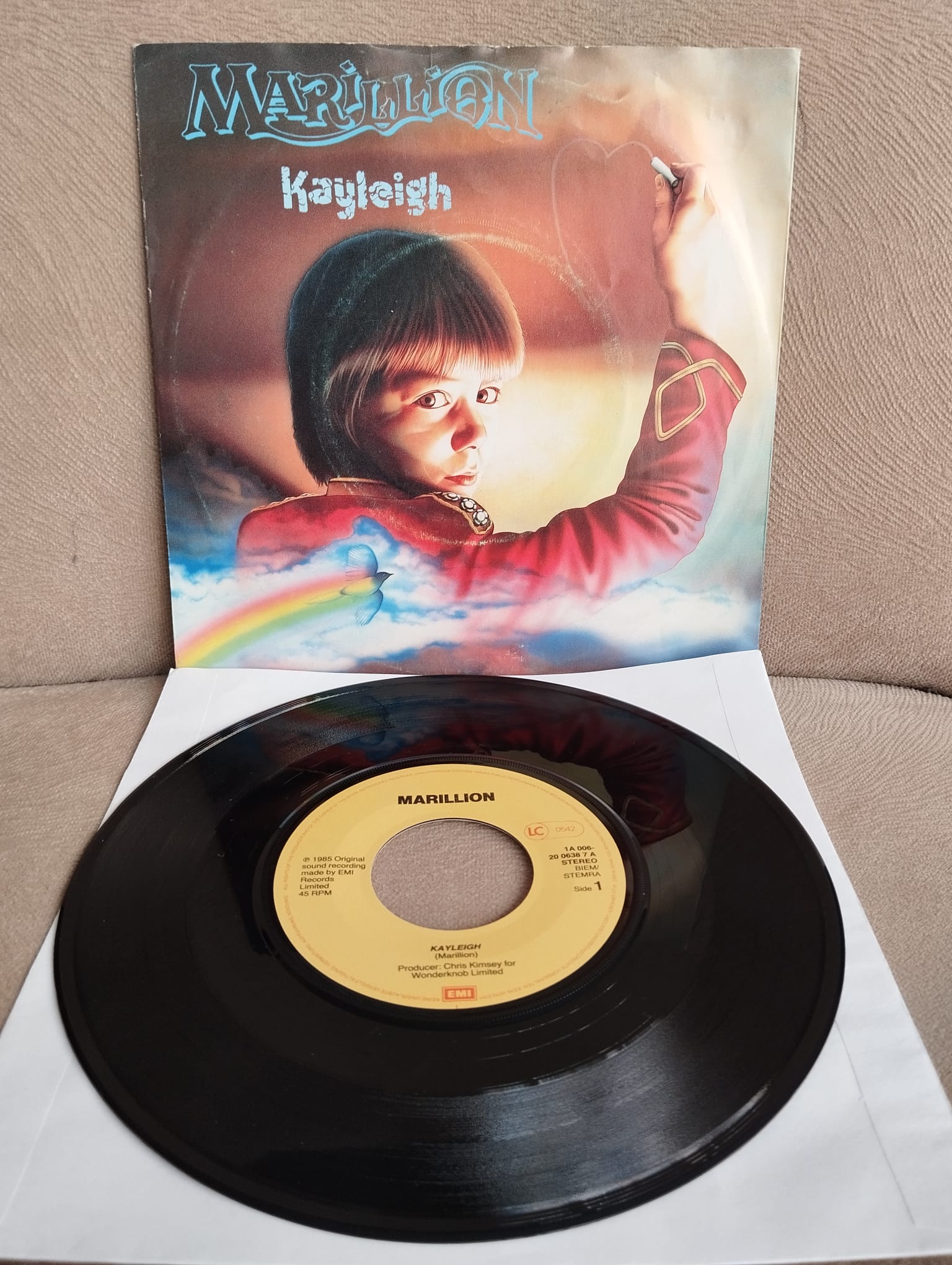 MARILLION - Kayleigh / Lady Nina - 1985 Avrupa ( EEC ) Basım 45 LİK PLAK 2.el