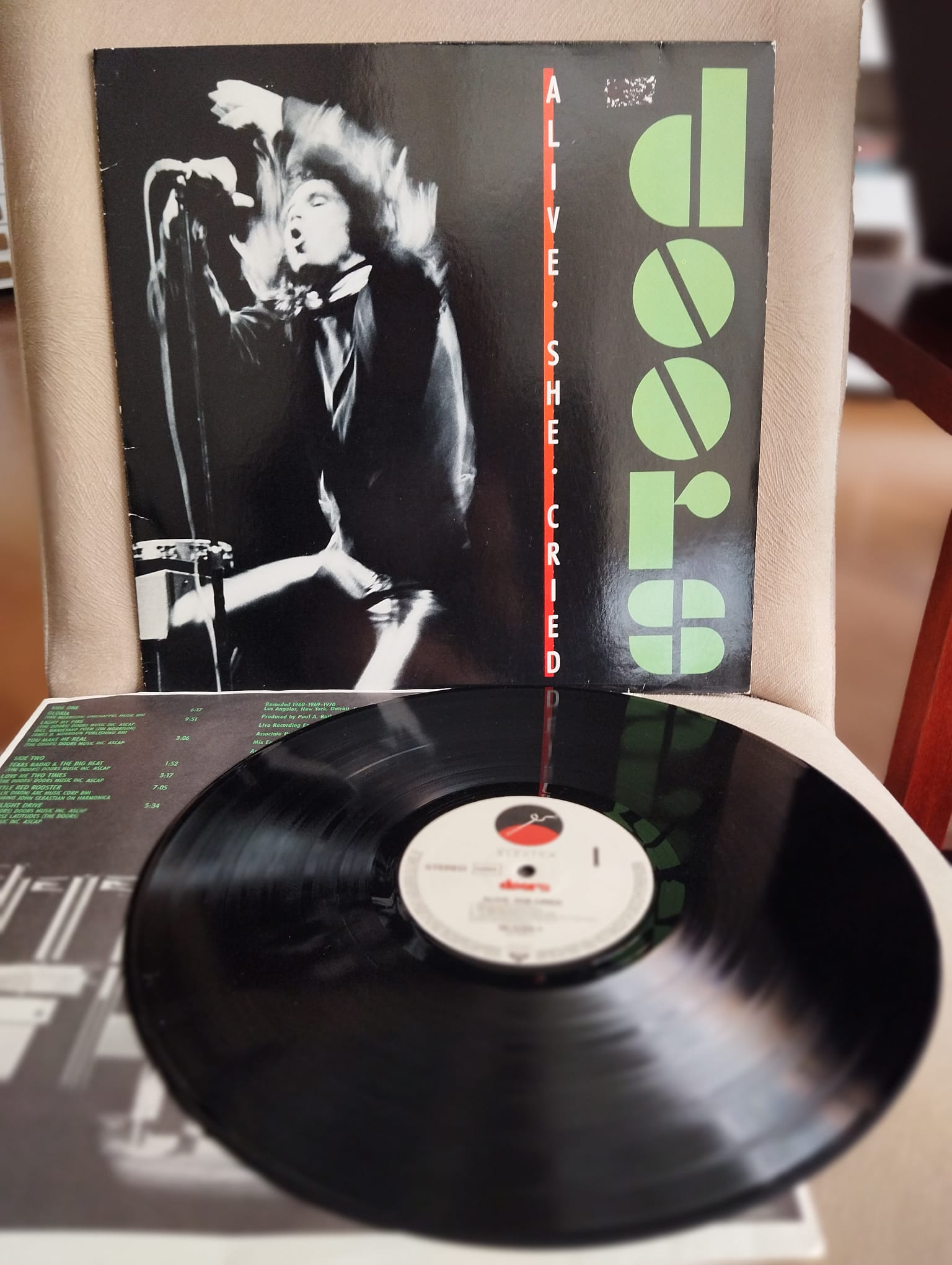 Doors  – Alive, She Cried  - 1983 Avrupa Basım Albüm - LP Plak