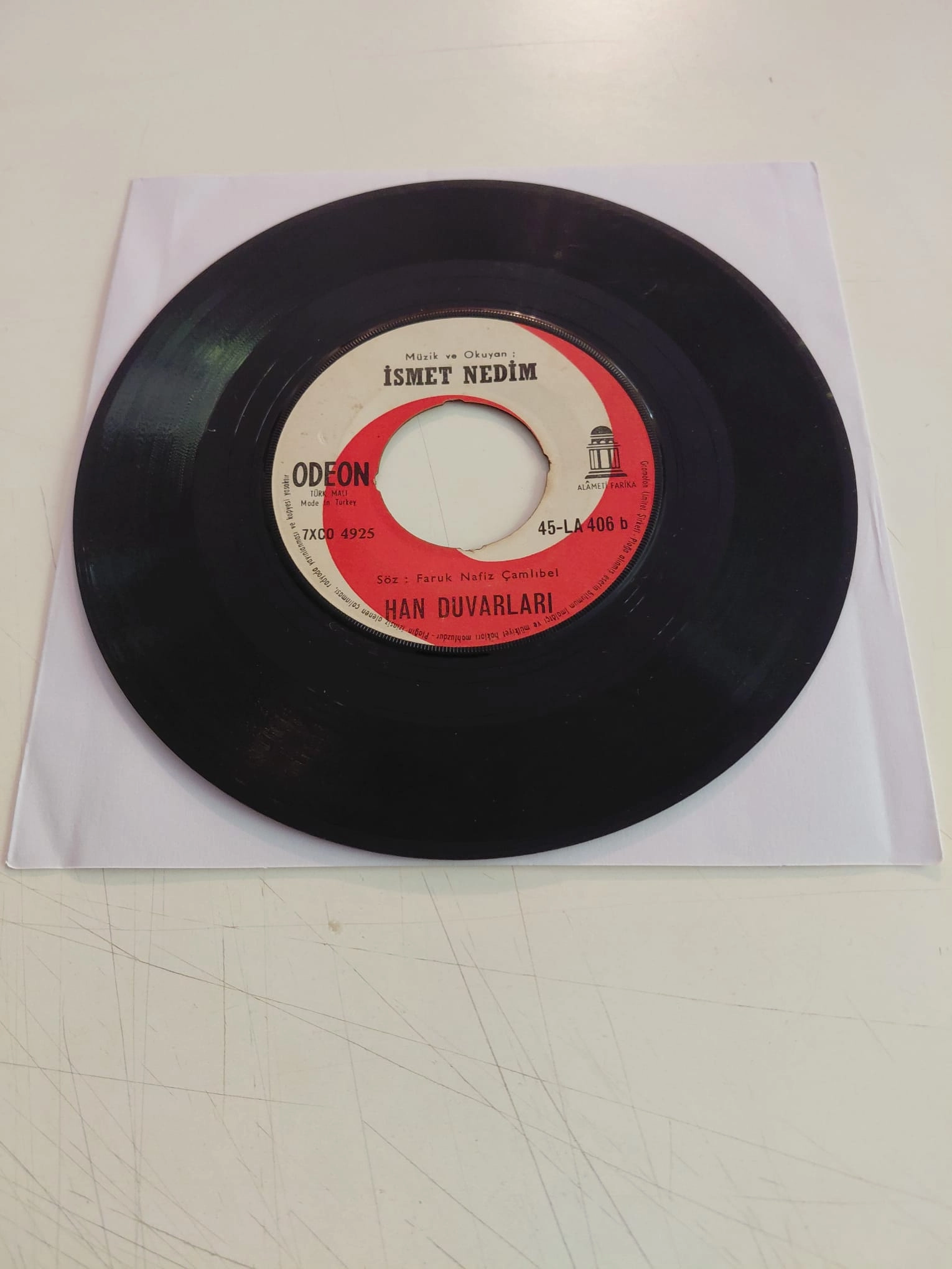 İsmet Nedim – Han Duvarları / Nasıl İhanet Ettin - Türkiye Dönem Basım 45’lik Plak /Kapaksız-2.el