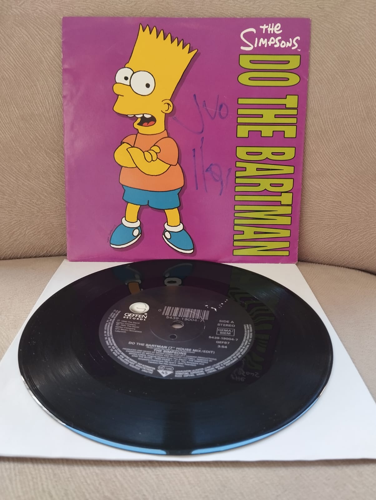The Simpsons – Do The Bartman  - 1991  Avrupa Basım 45 lik Plak-2.el