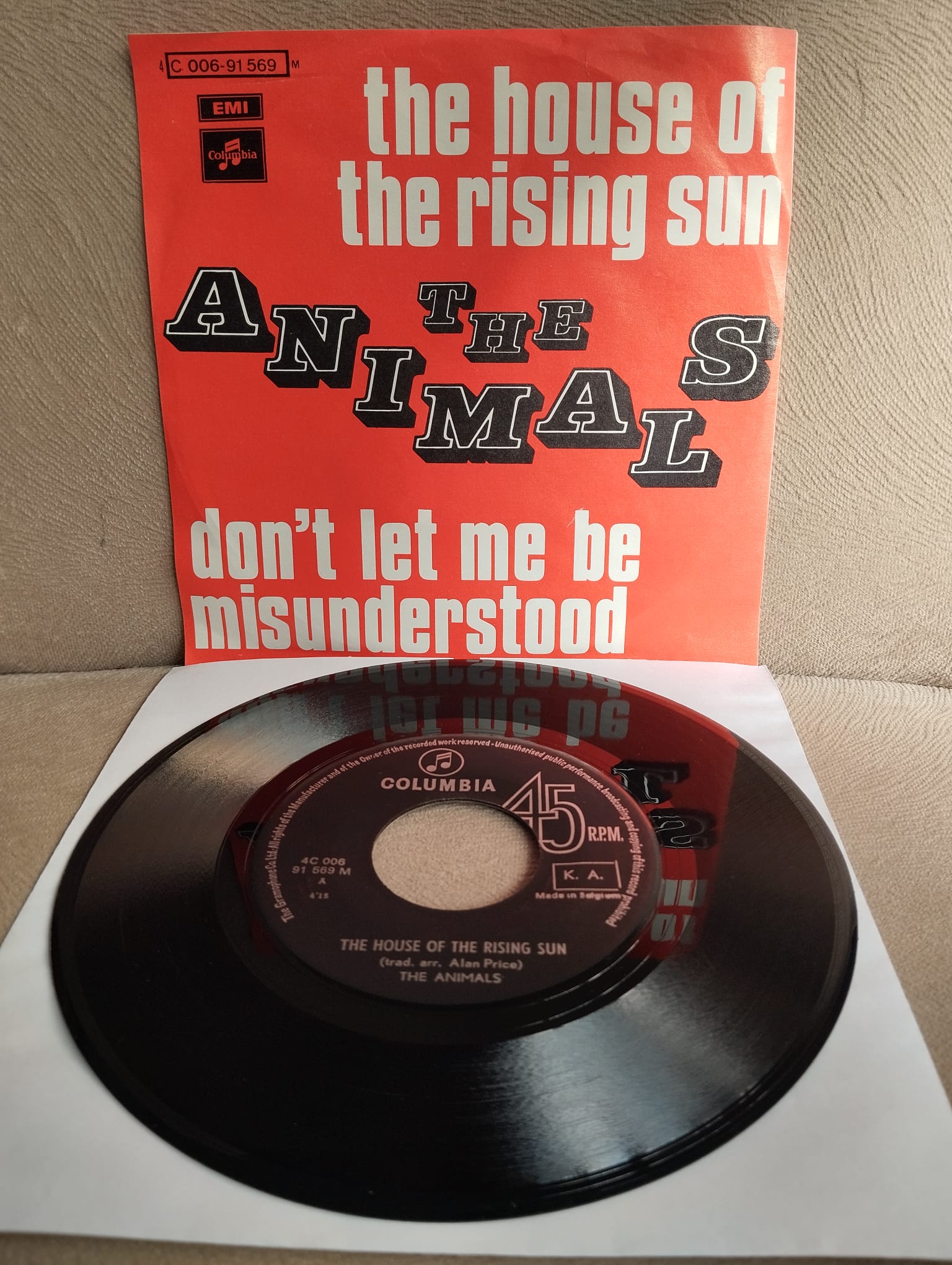The Animals – House Of The Rising Sun /Don’t Let Me Be Misunderstood -1970Belçika Basım 45 lik Plak