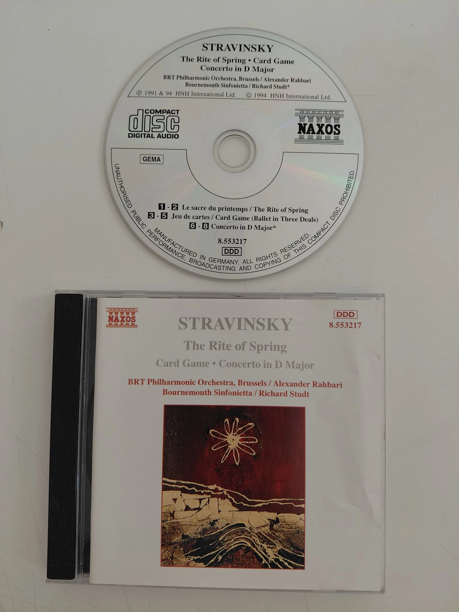 Stravinsky -  – The Rite Of Spring • Card Game • Concerto In D Major   - CD Albüm-2.el