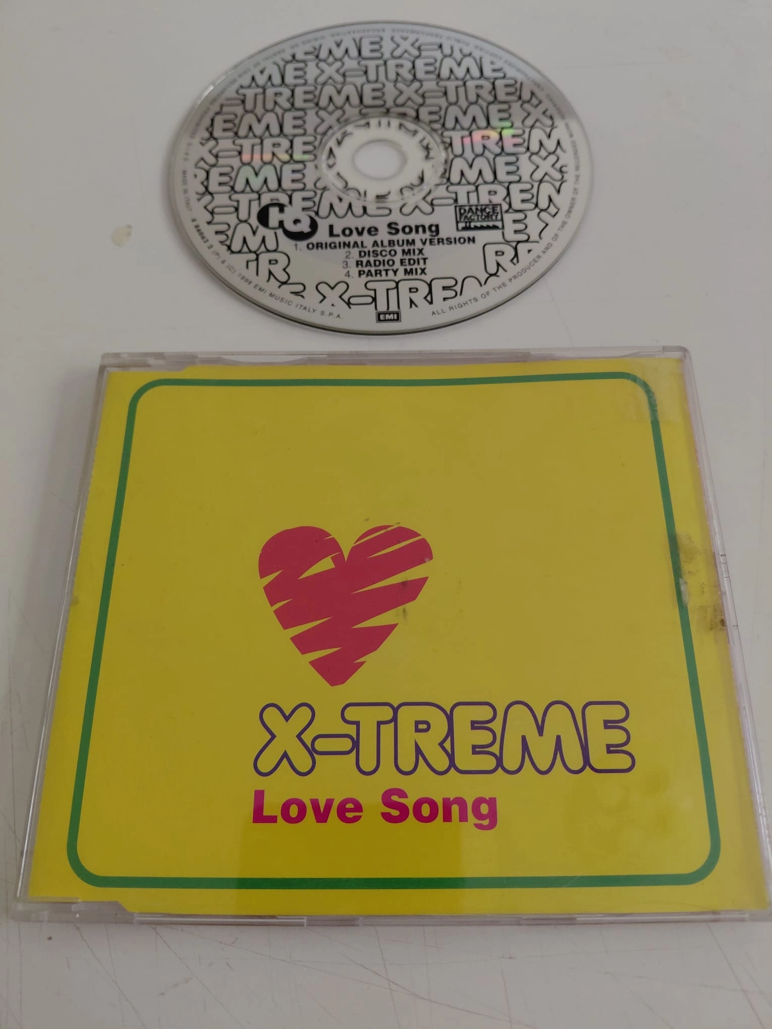 X-Treme  –  Love Song - 1998  Avrupa Basım - CD, Maxi-Single-2.el