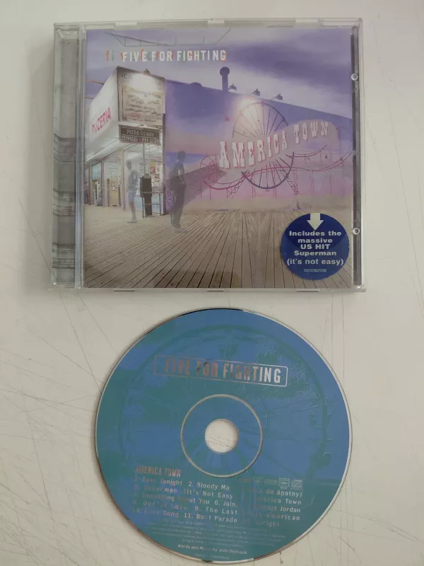 Five For Fighting – America Town - 2000 Avrupa Basım CD Albüm-2.el
