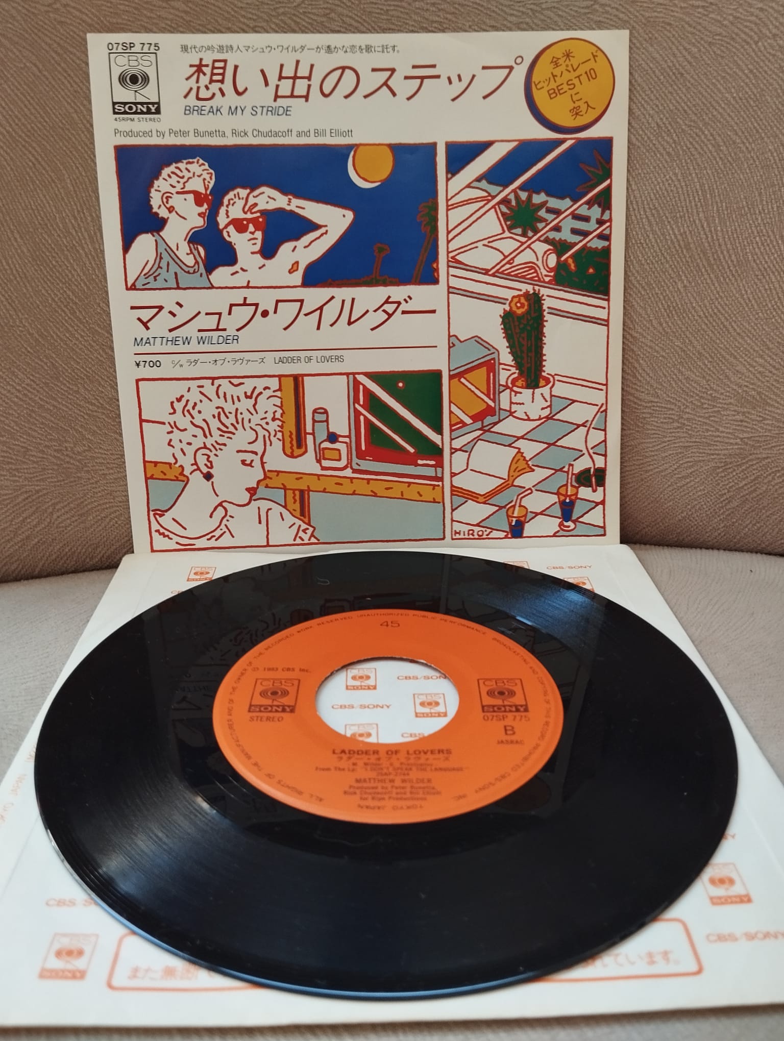 Matthew Wilder –  Break My Stride -  1983 Japonya Basım 45’lik Plak-2.EL
