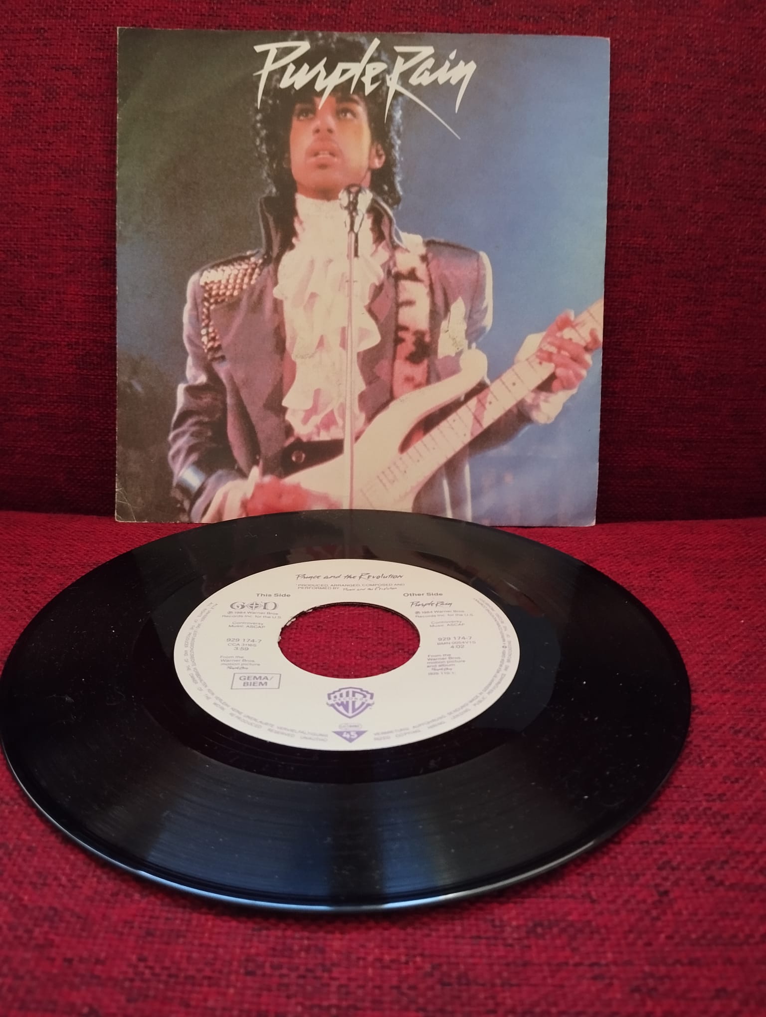 Prince And The Revolution – Purple Rain - 1984  Avrupa Basım 45 lik Plak-2.EL