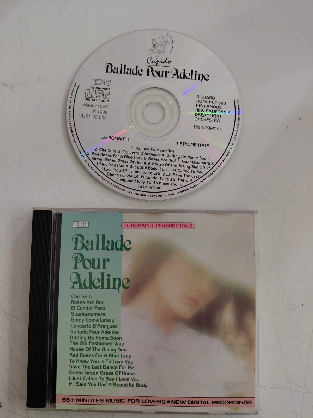 Richard Romance – Ballade Pour Adeline (16 Romantic Instrumentals) -  1988 Avrupa Basım CD-2.el