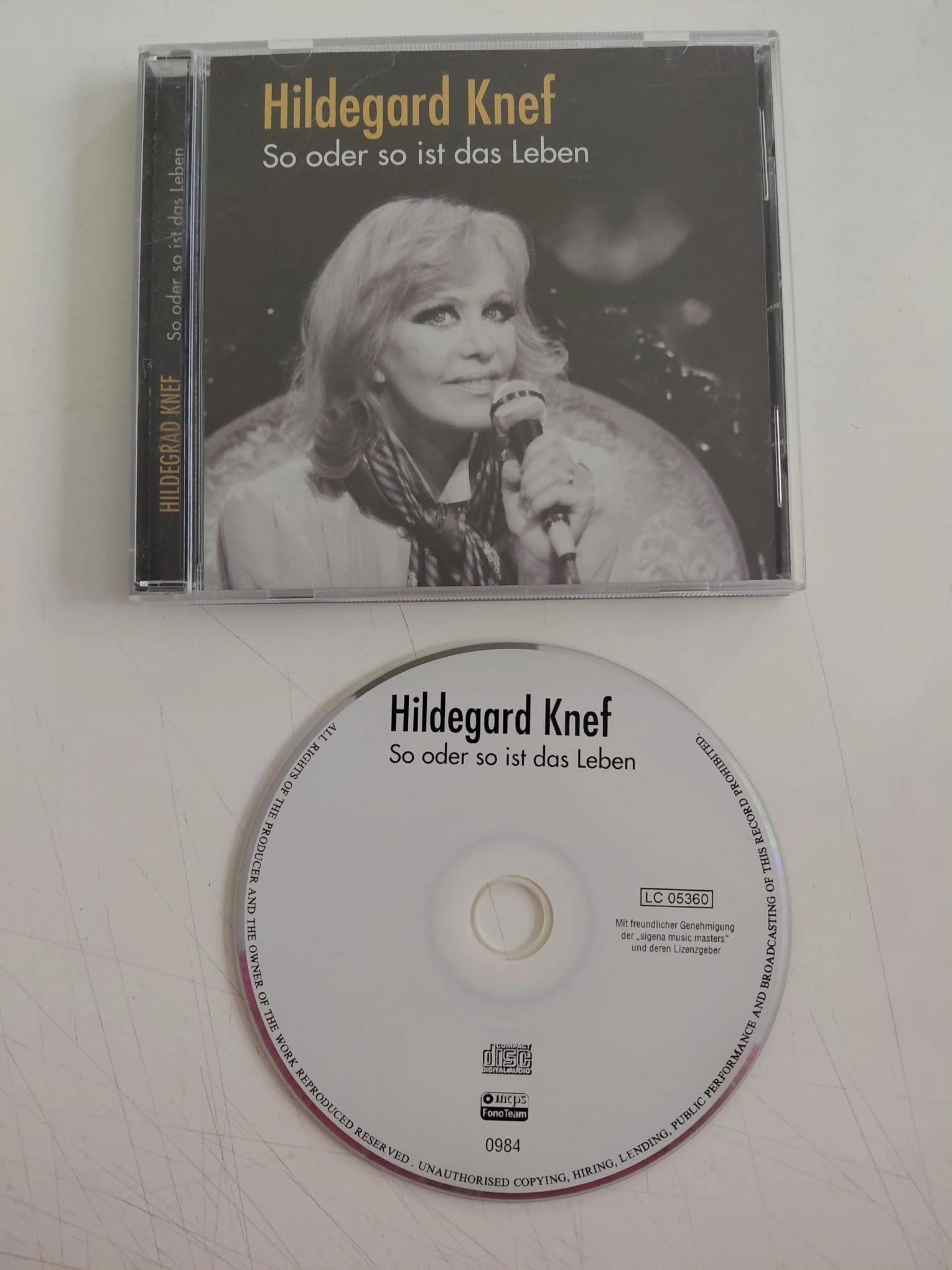 Hildegard Knef – So Oder So Ist Das Leben - 2007  Almanya Basım CD Albüm-2.el