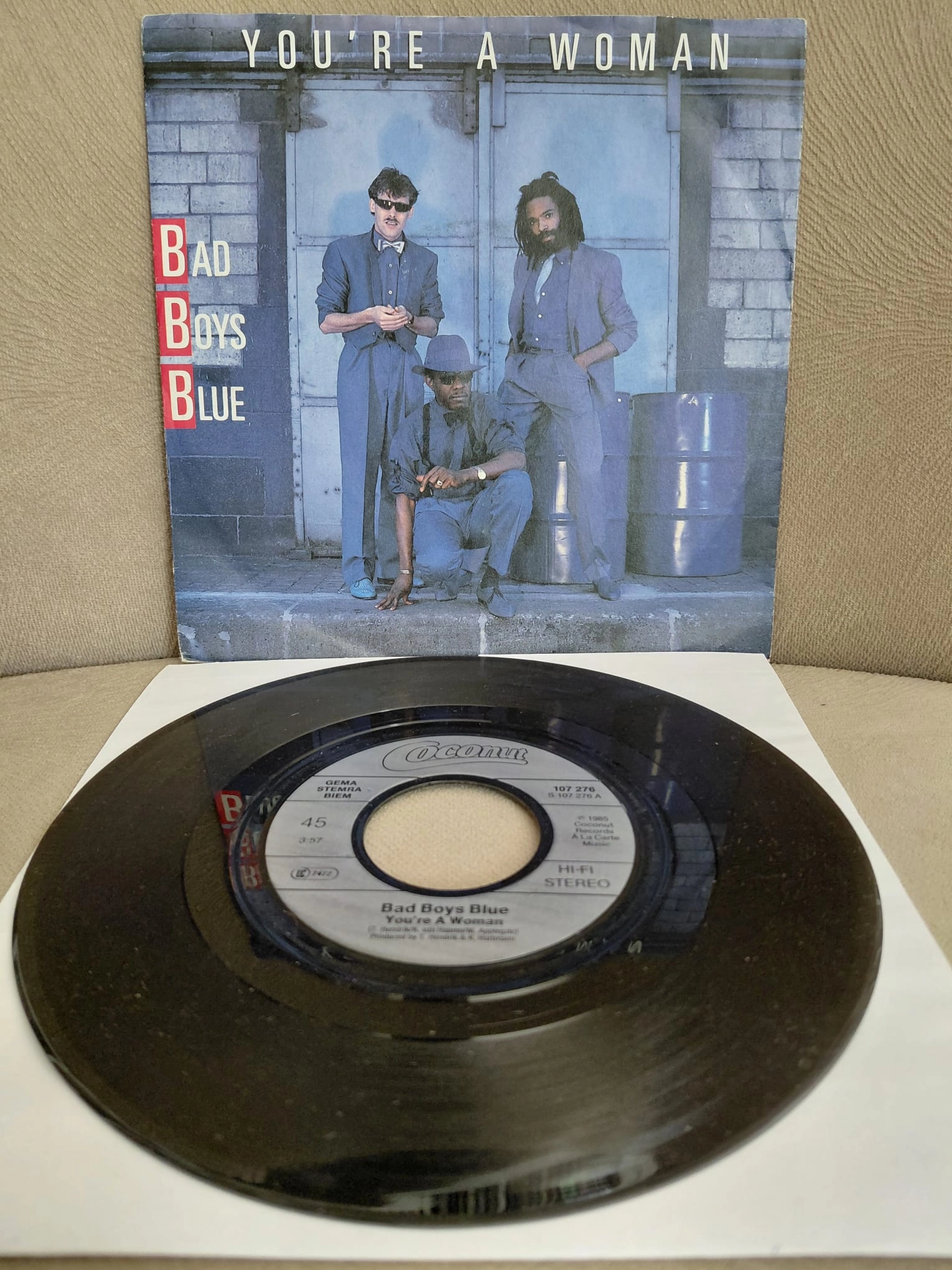 Bad Boys Blue  –  You’re A Woman - 1985  Almanya  Basım 45’lik Plak-2.el