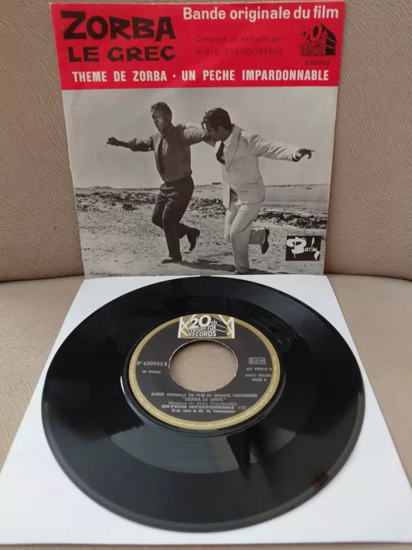 Mikis Theodorakis –  Zorba (Soundtrack)  - 1965 Fransa Basım 45lik Plak-2.el