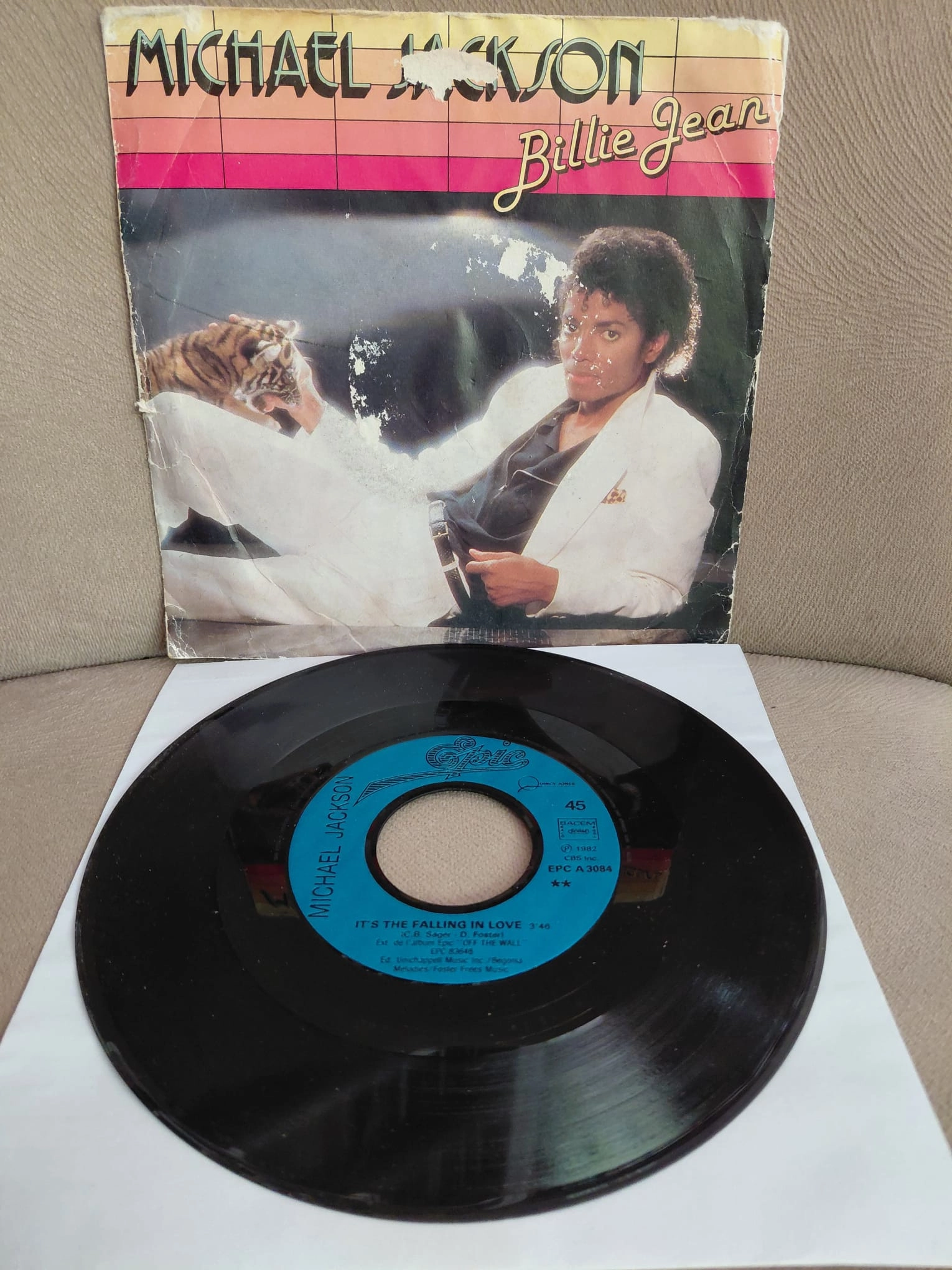 MICHAEL JACKSON -  Billie Jean - 1983 Fransa Basım  45lik Plak-2.el