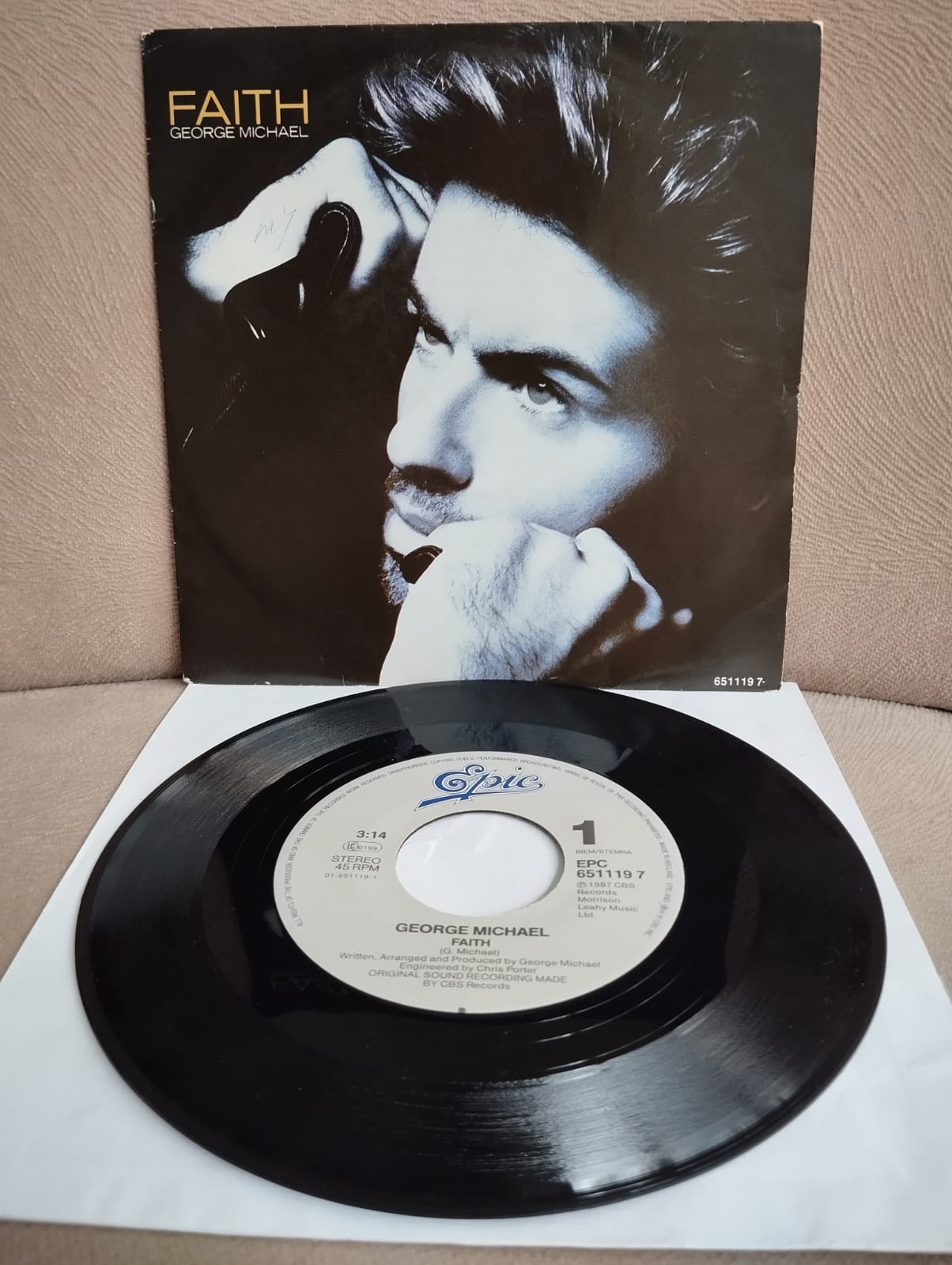 George Michael – Faith  - 1987 Hollanda  Basım 45lik Plak-2.el