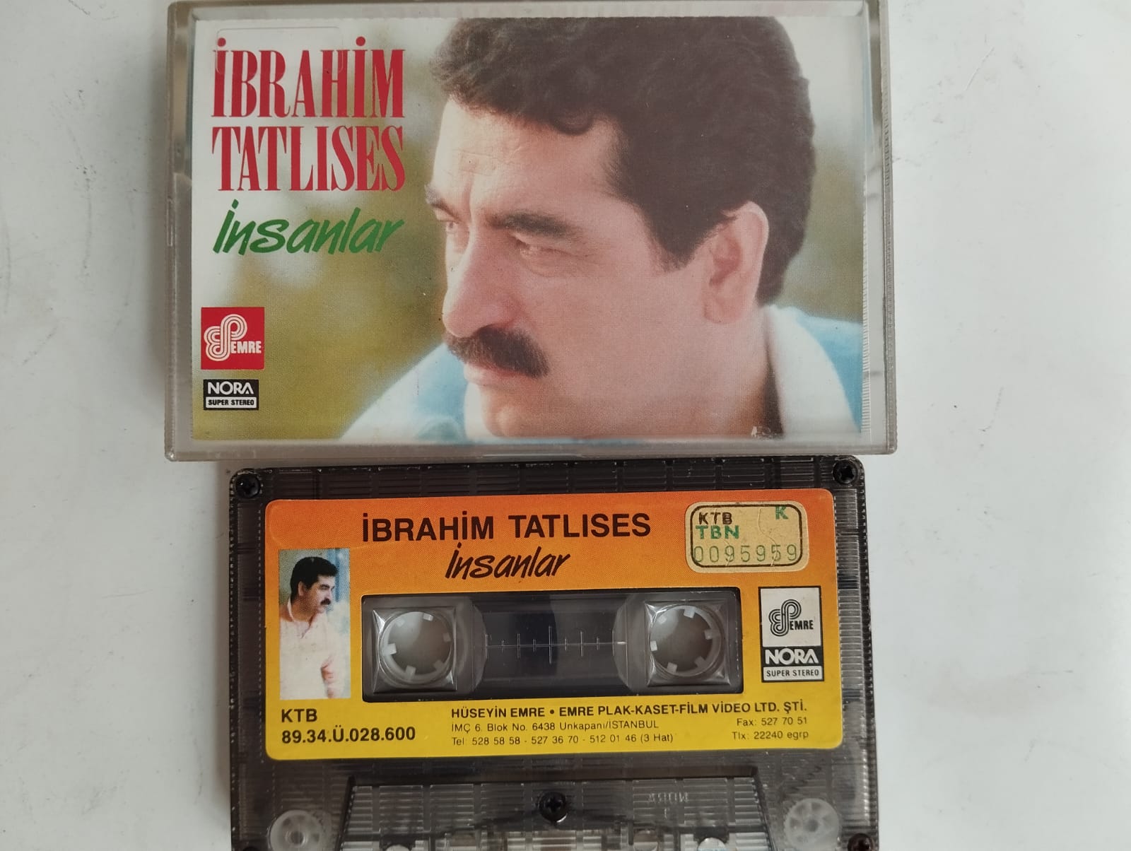 İbrahim Tatlıses – İnsanlar - 1989 Türkiye Basım 2. El Kaset Albüm (Kağıt Baskı)