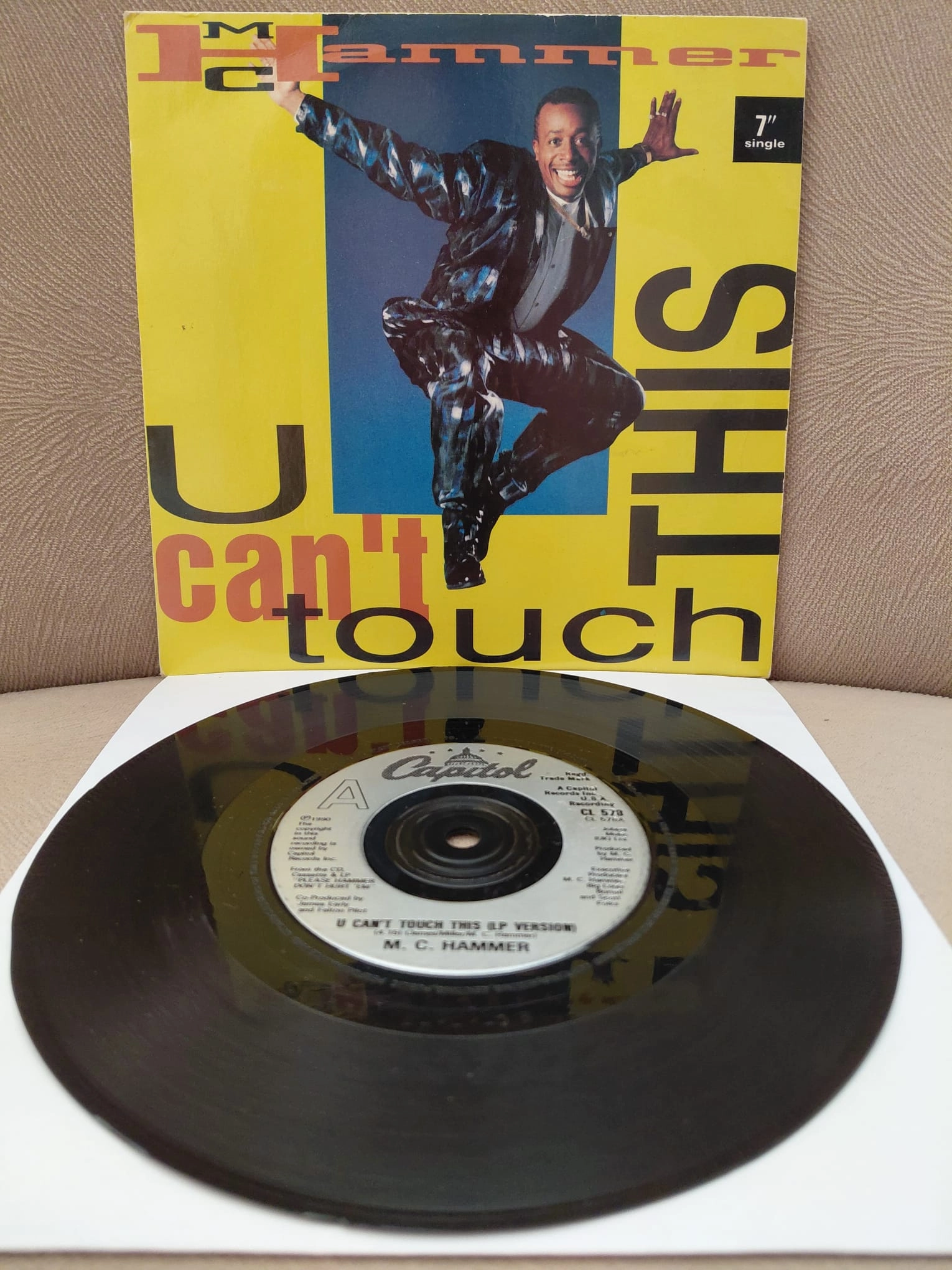 MC Hammer  –  U Can’t Touch This -  1990  İngiltere Basım 45’lik  Plak