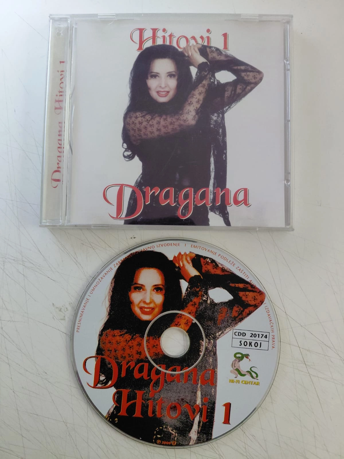 Dragana – Hitovi 1 - 2000 Yugoslavya Basım CD Albüm-2.el