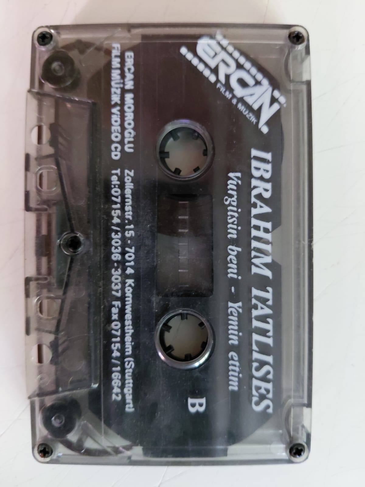 İbrahim Tatlıses – Vur Gitsin Beni / Yemin Ettim -  1993 Almanya Basım Kaset /Kapaksız-2.el