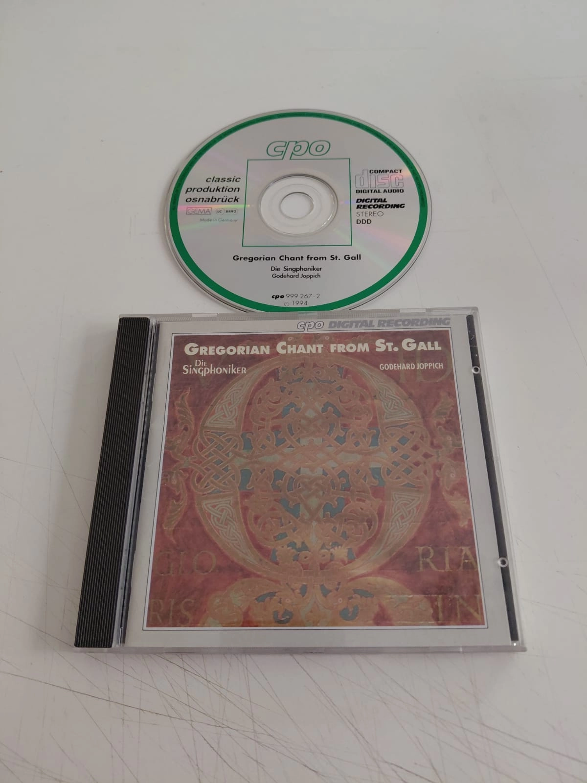 Die Singphoniker, Godehard Joppich – Gregorian Chant From St. Gall - 1994  Avrupa Basım CD -2.el