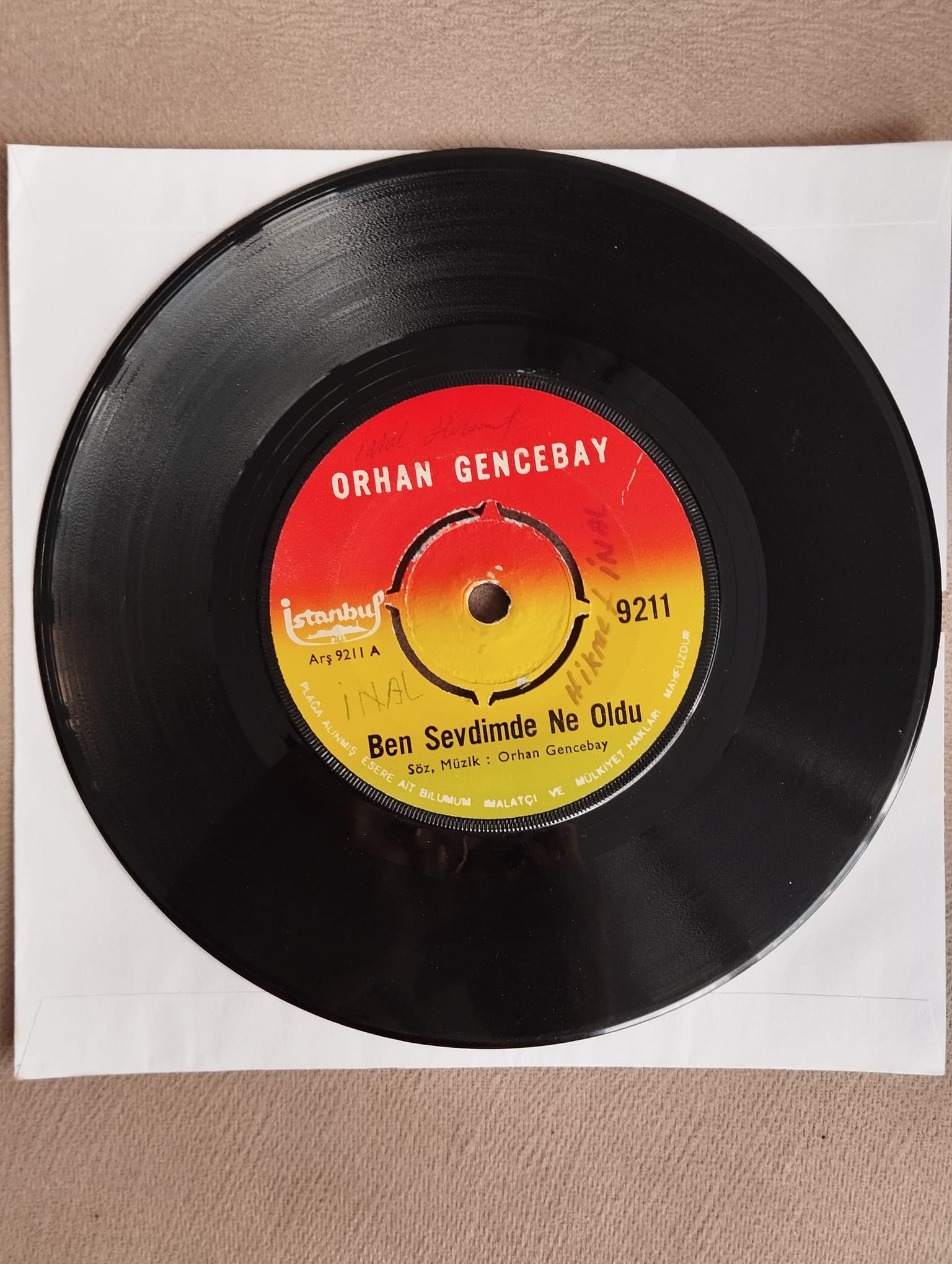 Orhan Gencebay – Ben Sevdimde Ne Oldu -  1971 Türkiye Basım 45lik Plak-2.el