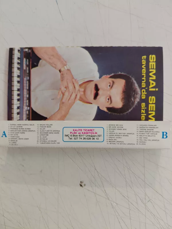 Semai Semir  –  Taverna’ da Sizlerle  - 1987  Türkiye Basım Kaset Albüm-2.el